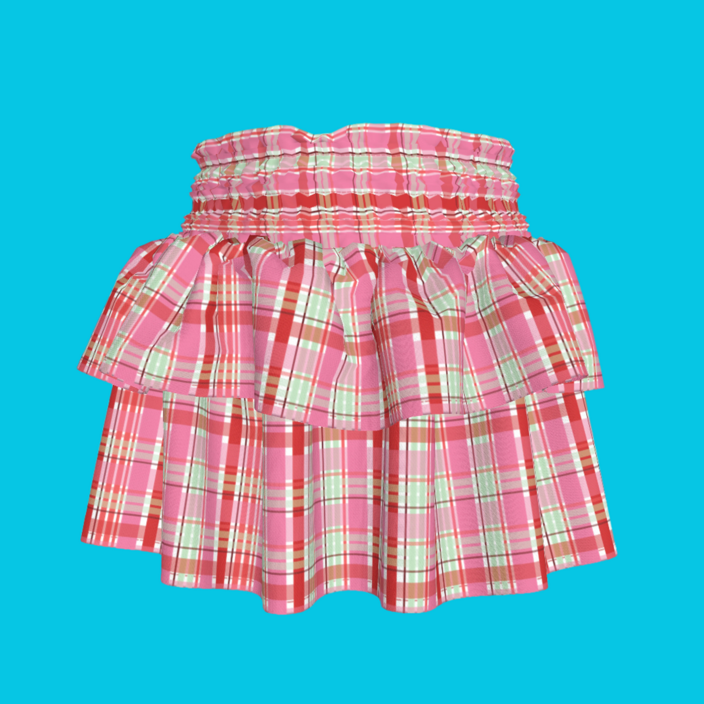 Cherry Soda Smocked Skirt
