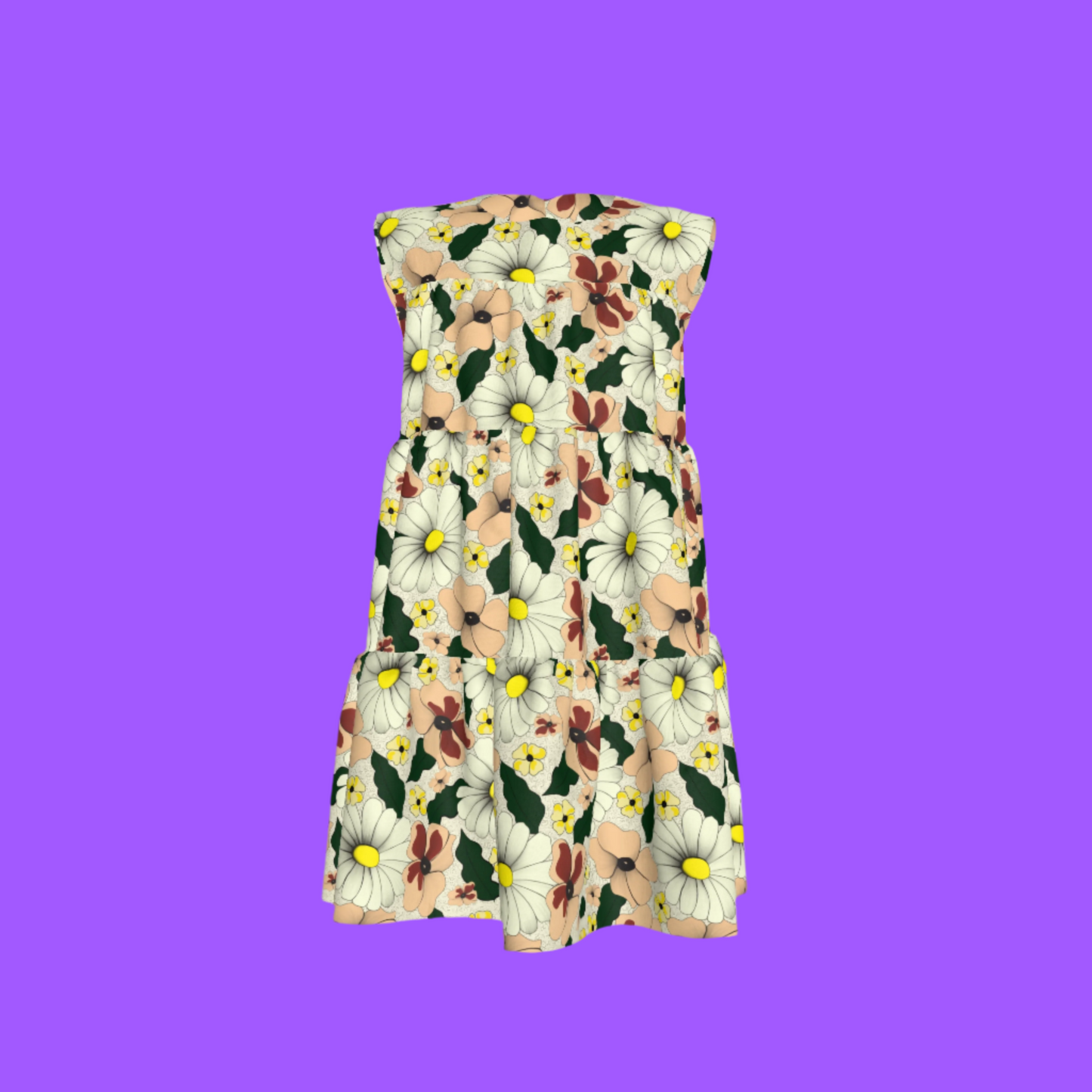 Kid's Ruffle Dress With Lining in Ma Jong Floral