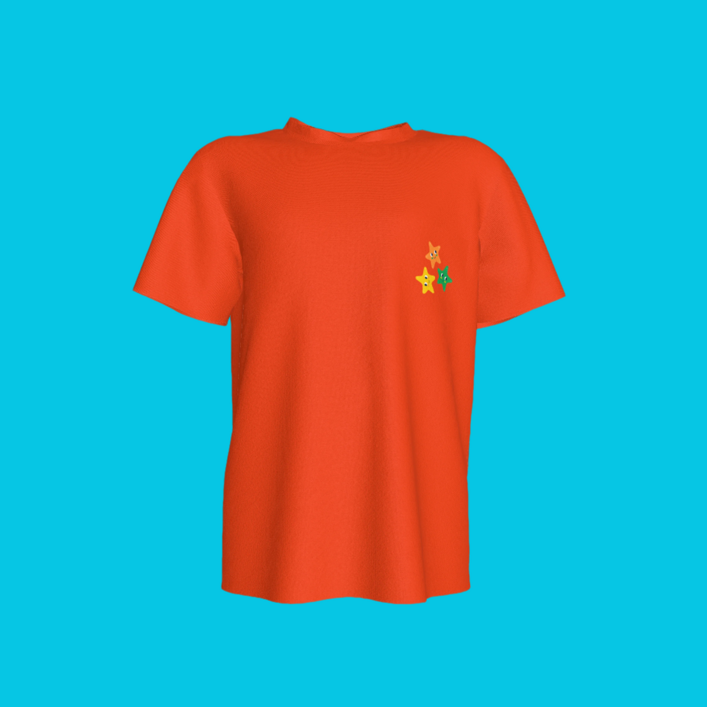 Orange Stars Pocket T-Shirt