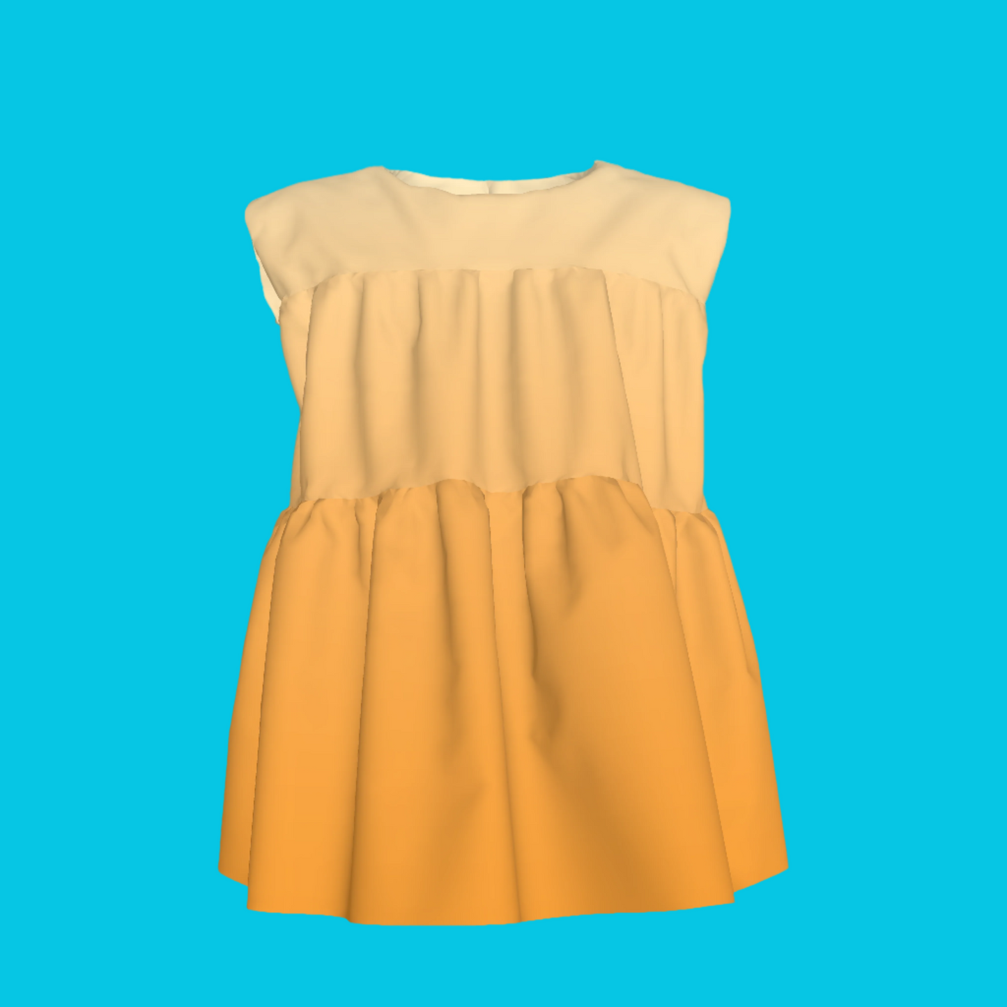 Orange Ombre Ruffle Top