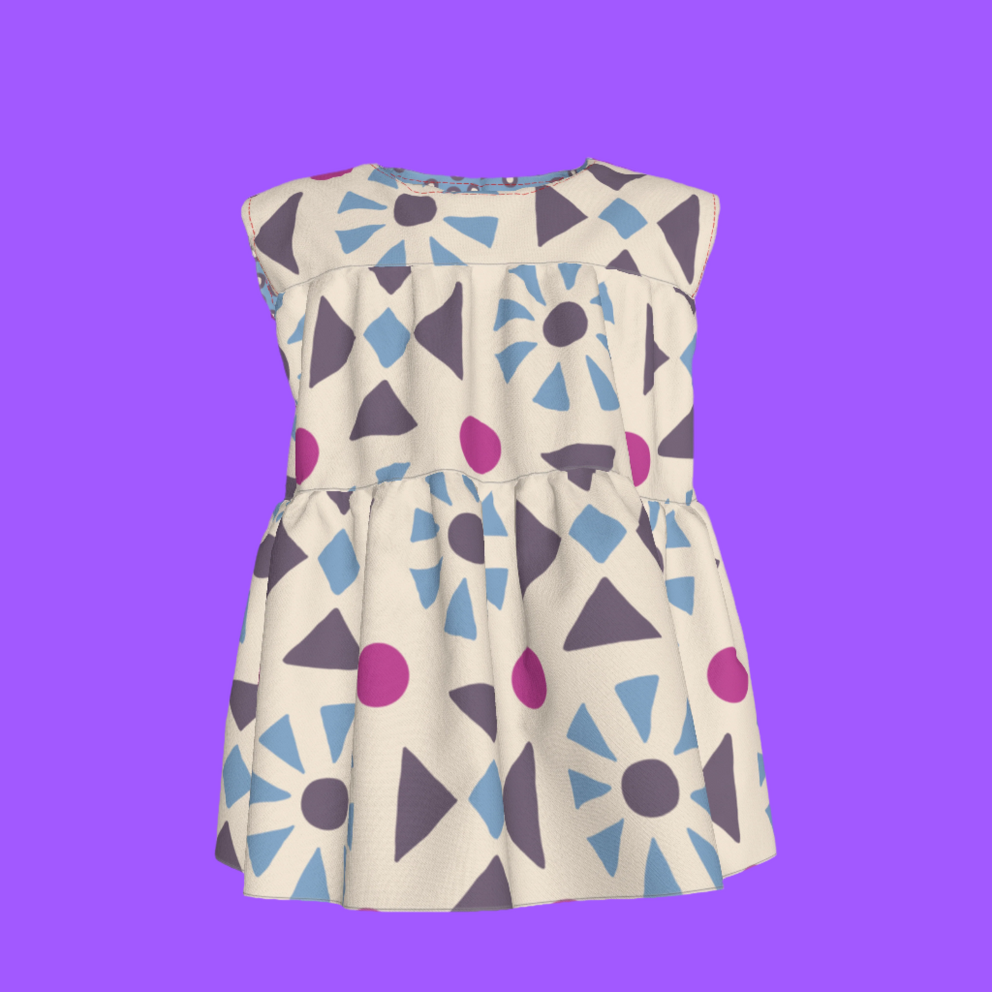Periwinkle Sleeveless Ruffle Top
