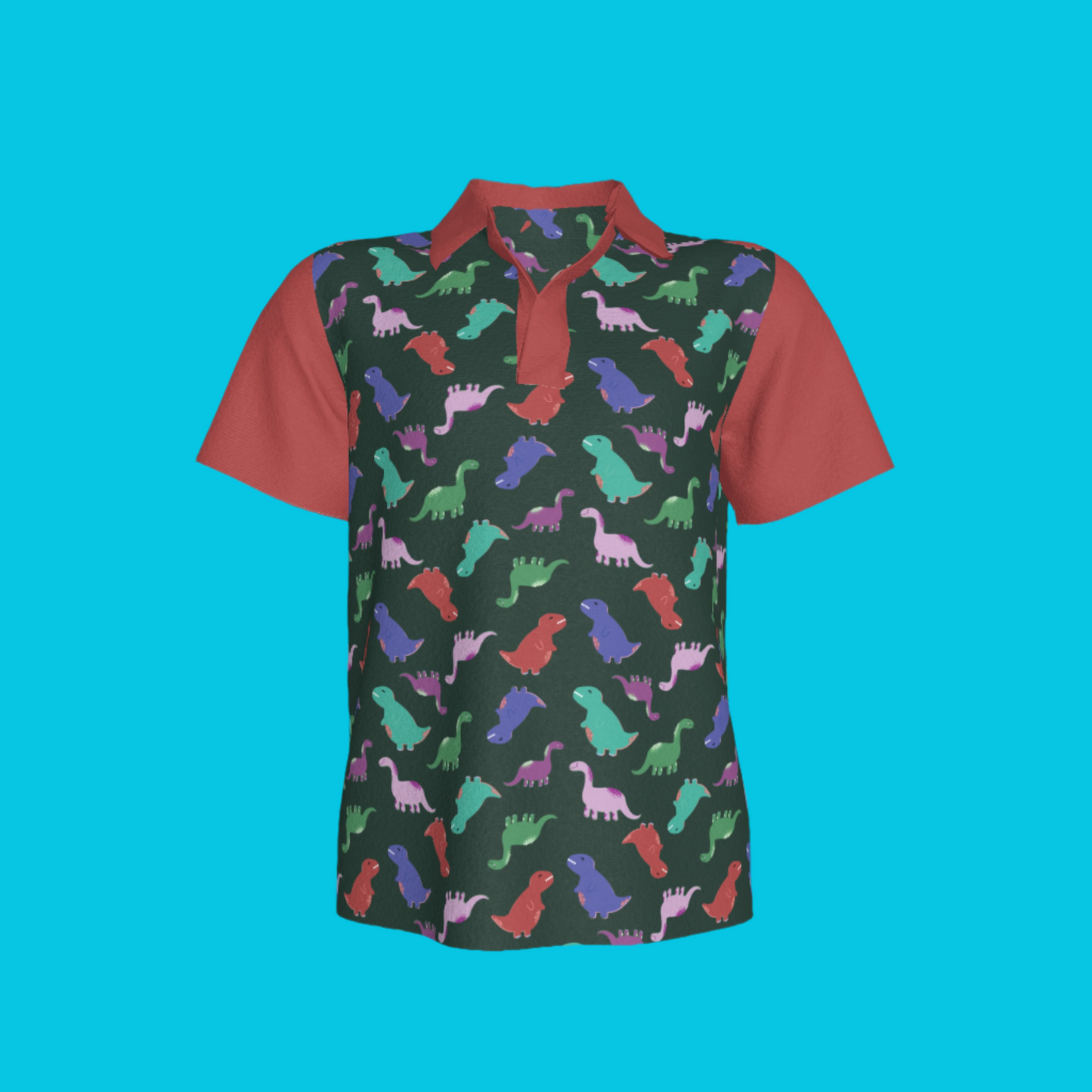 Red Dino Party Polo