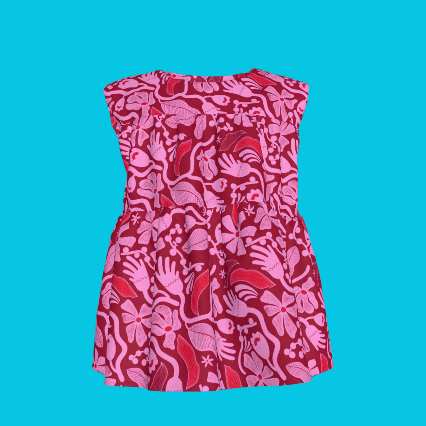 Magenta Ruffle Top
