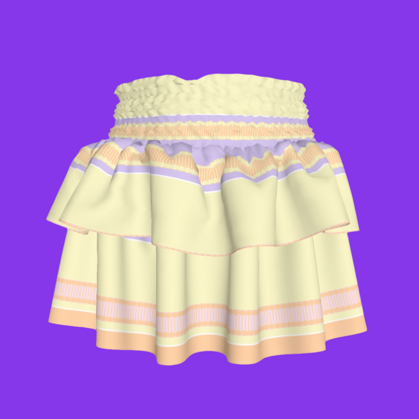 Kid's Smocked Ruffle Skirt in Paquin Pastel