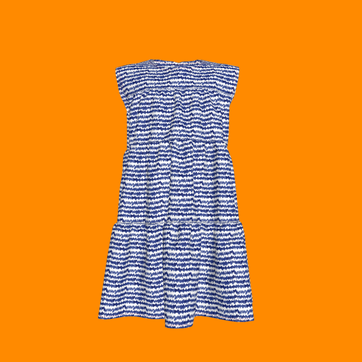 Kid's Ruffle Dress in Cobalt Sound