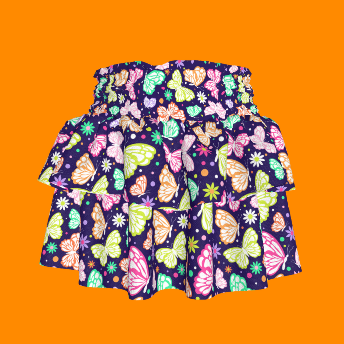 Butterfly Ruffled Skirt