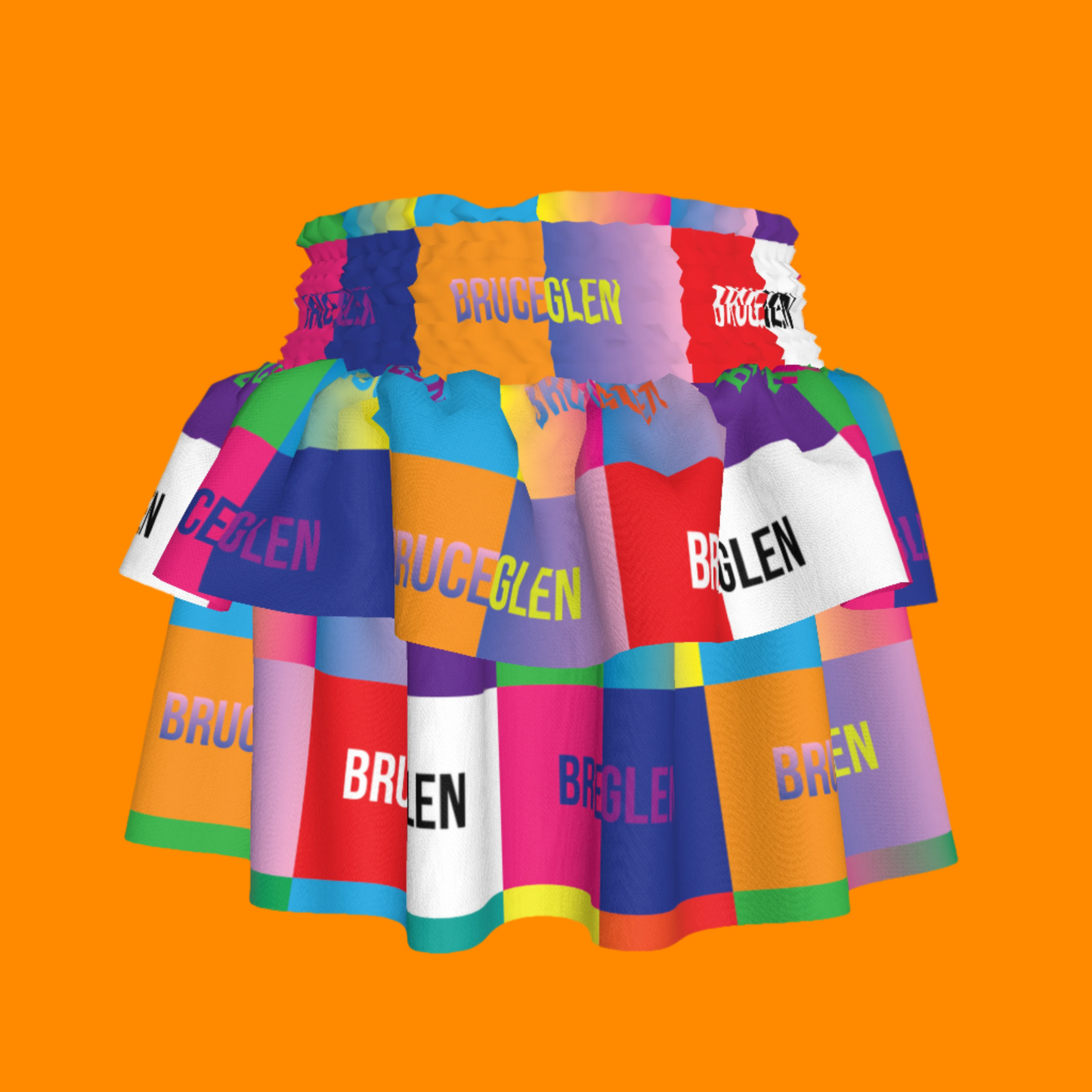 BruceGlen Logo Blocks Kid's Smocked Skirt