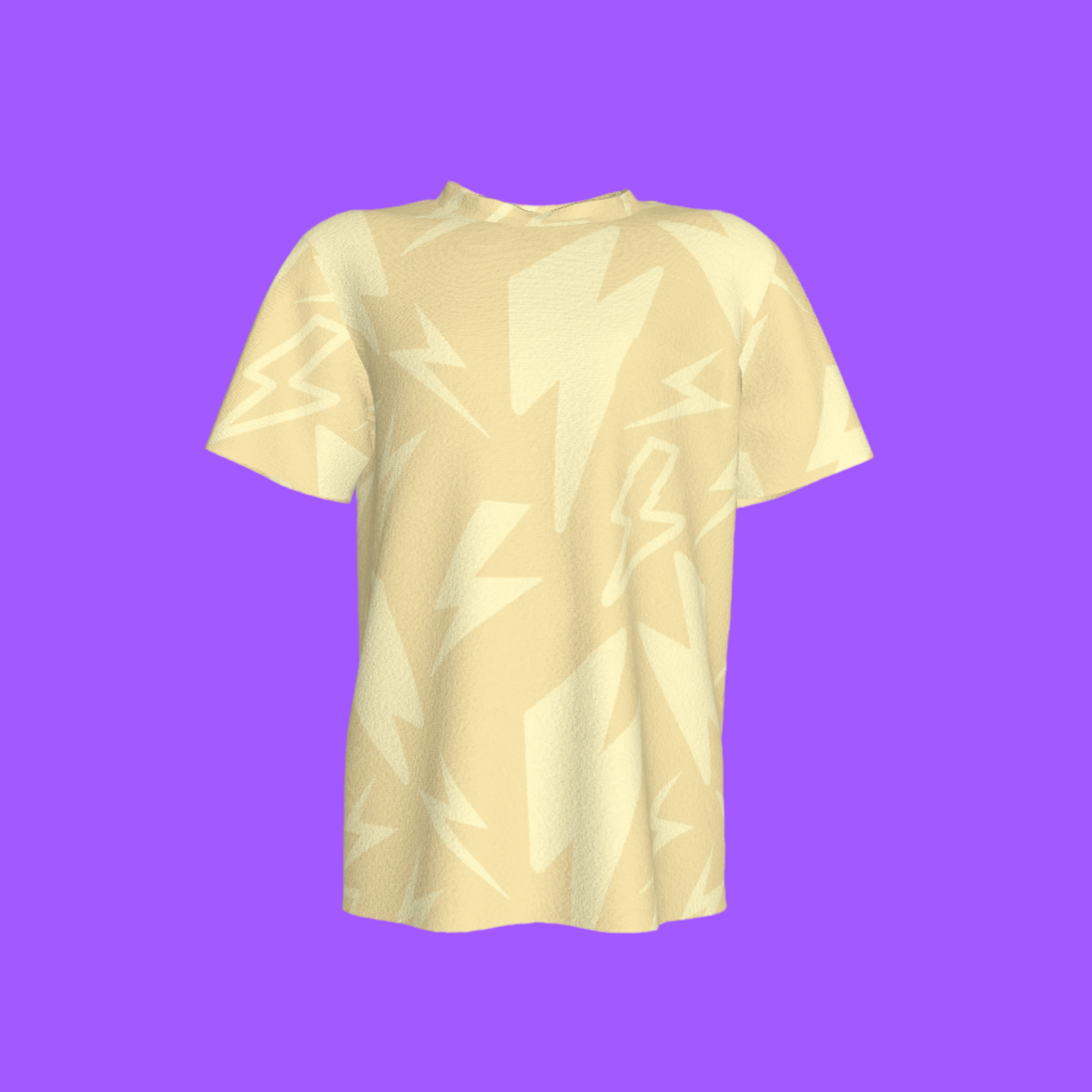 Kid's Pocket T-Shirt in Light Beige Super Thunder in Cotton Spandex Lightweight Jersey