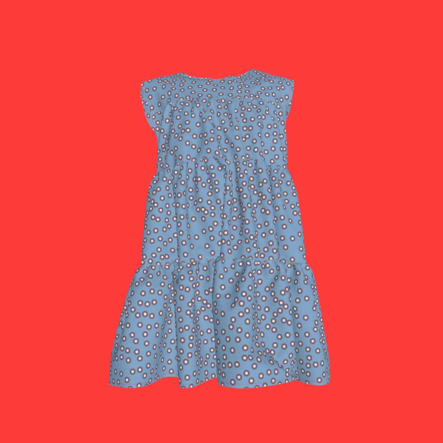 Periwinkle Ruffle Dress with Lining