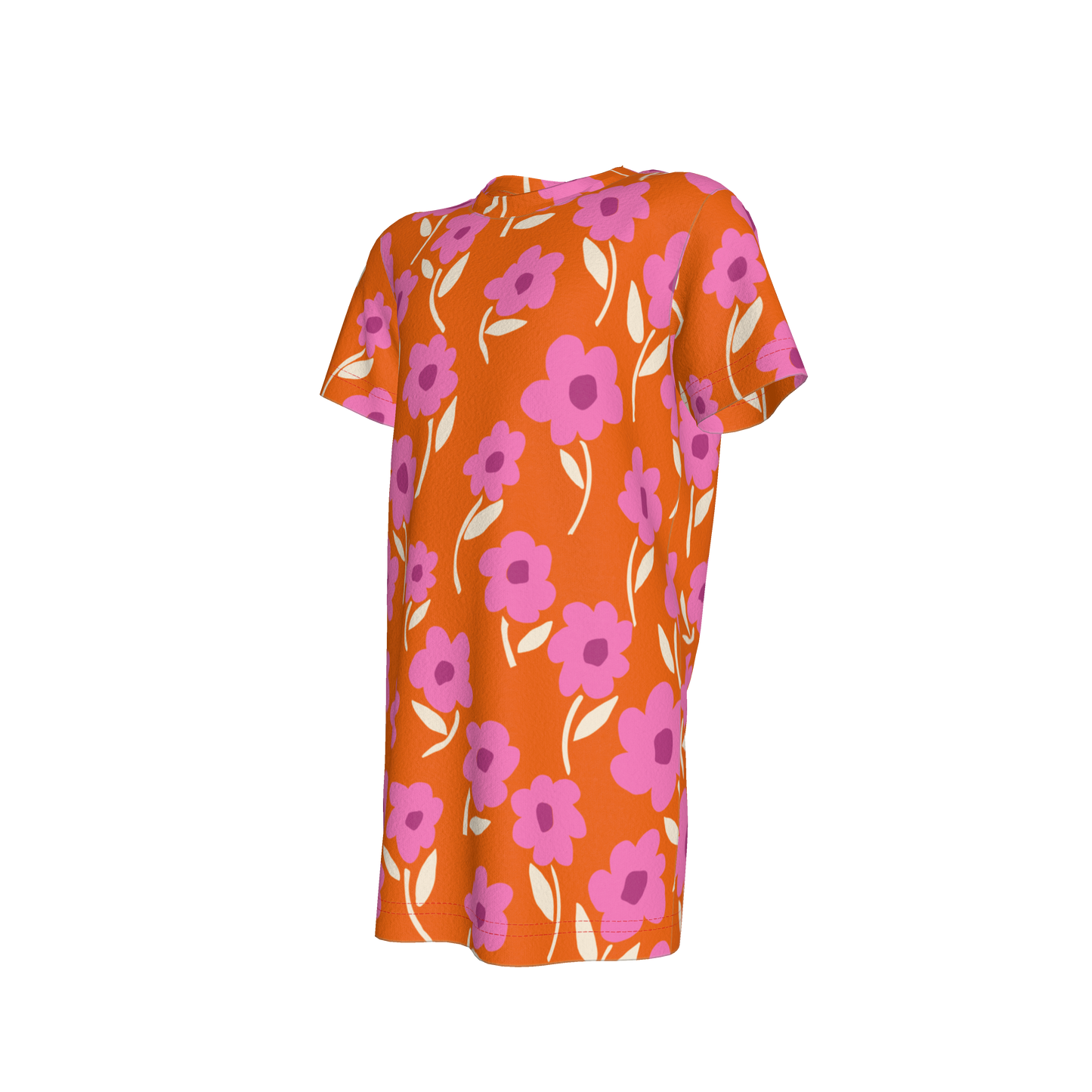 Orange T-shirt Dress