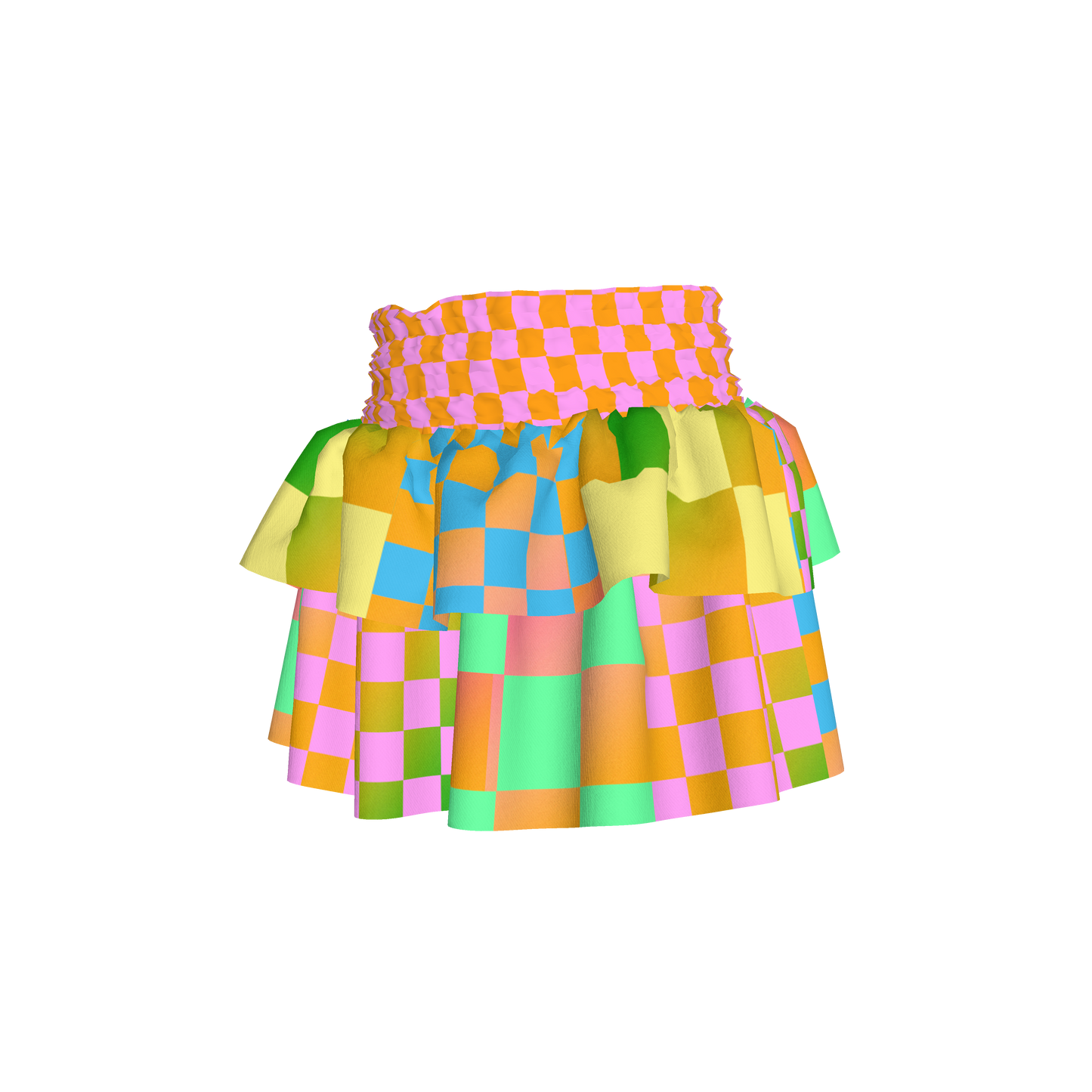 BruceGlen Psycheck Smocked Skirt