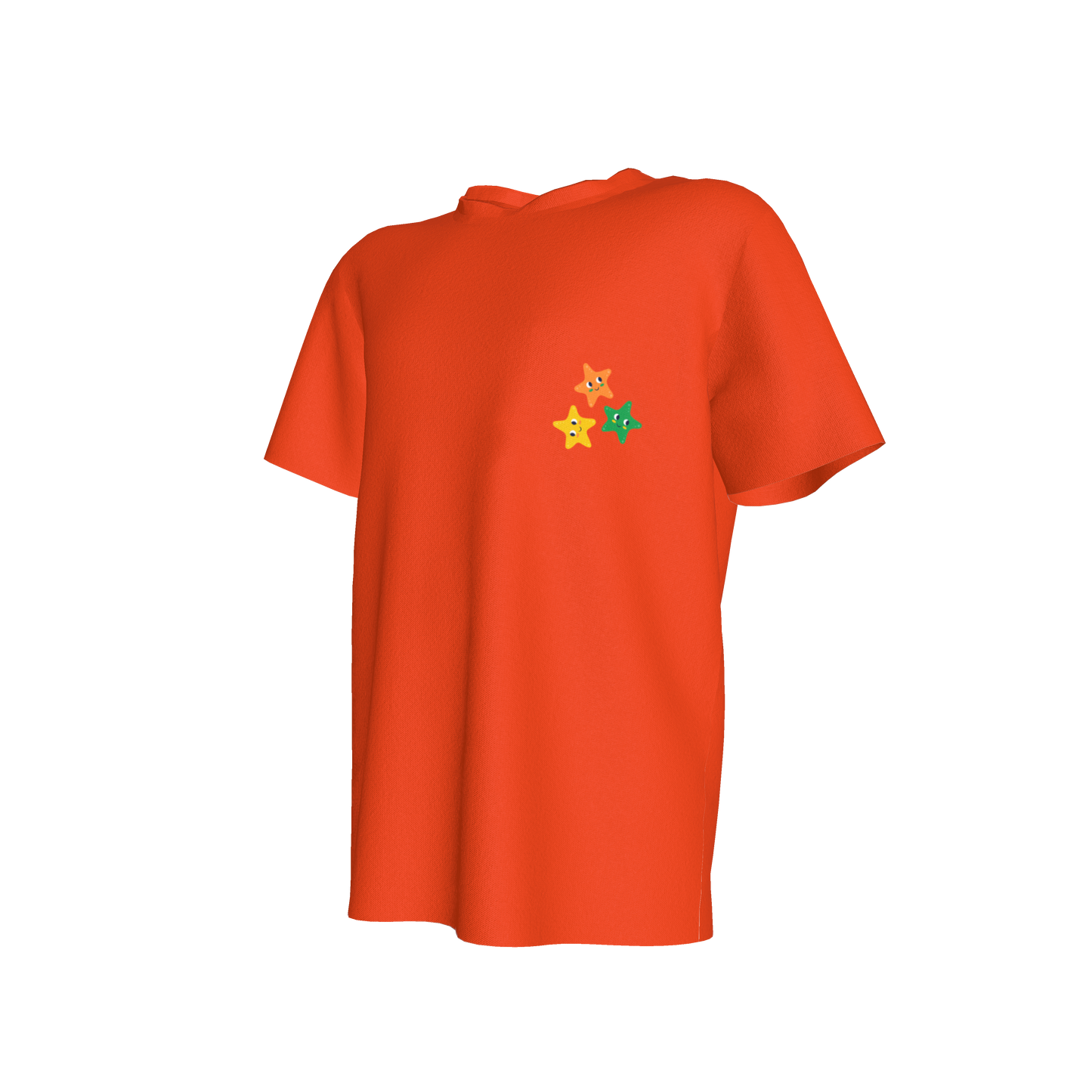 Orange Stars Pocket T-Shirt