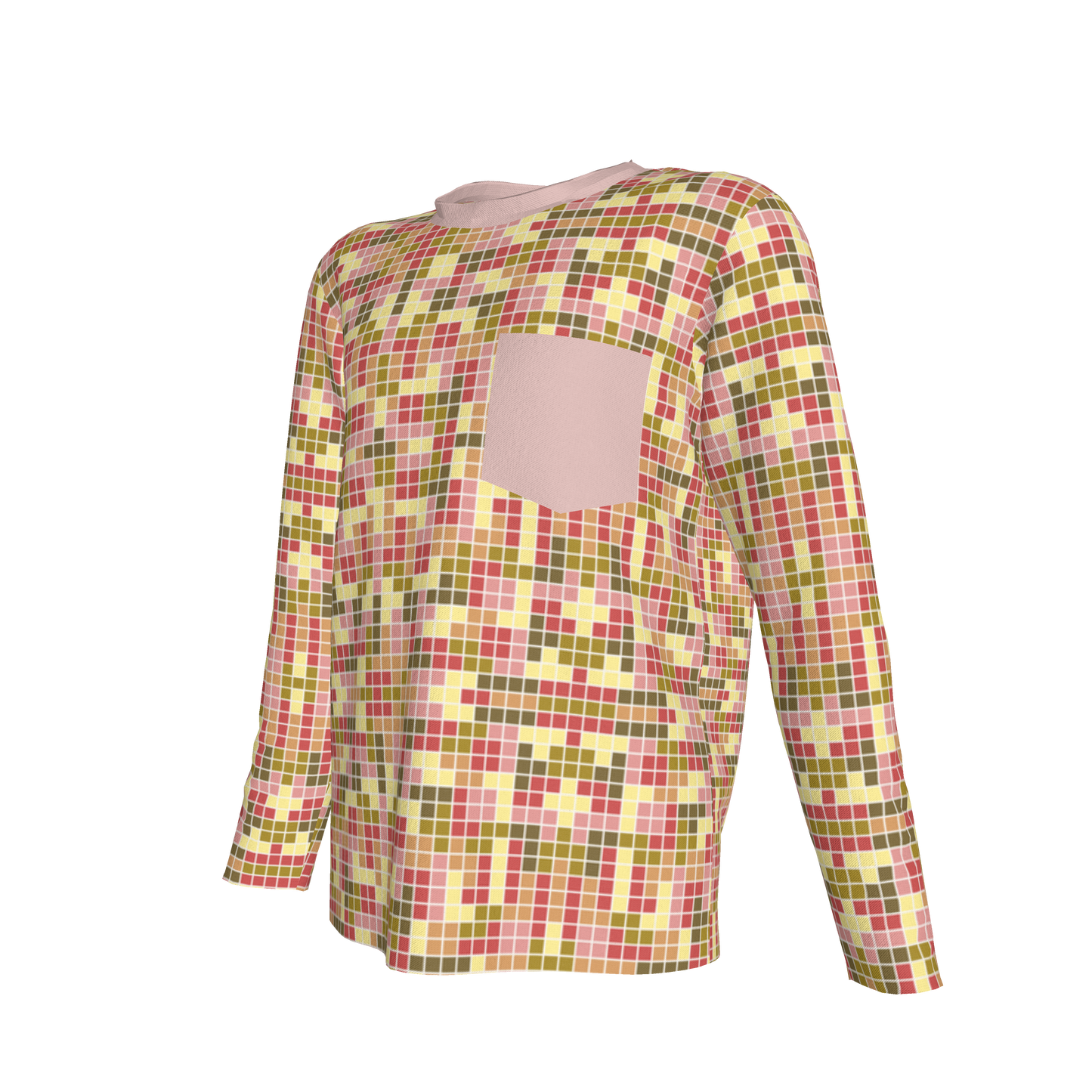 Pixels Long Sleeve Pocket T-shirt