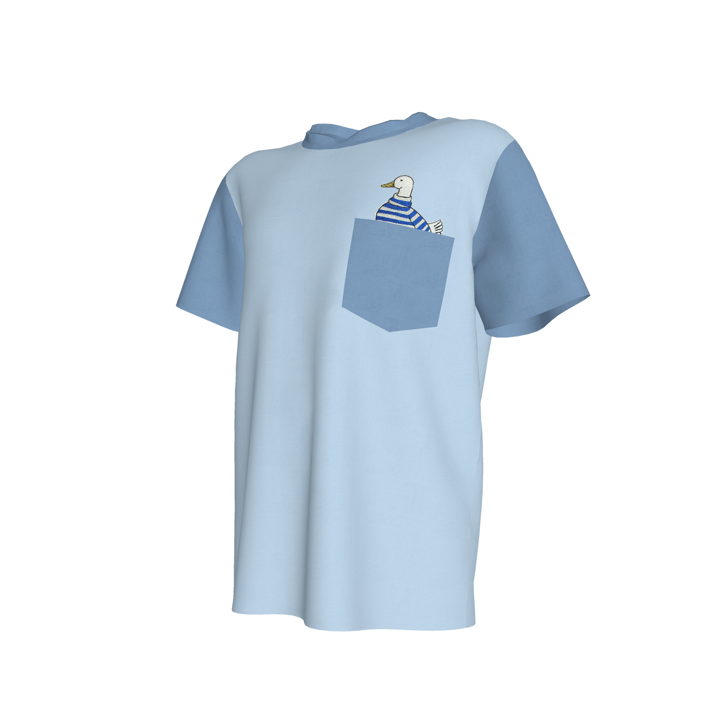 Duck Pocket Pal Tee in Easy Blue