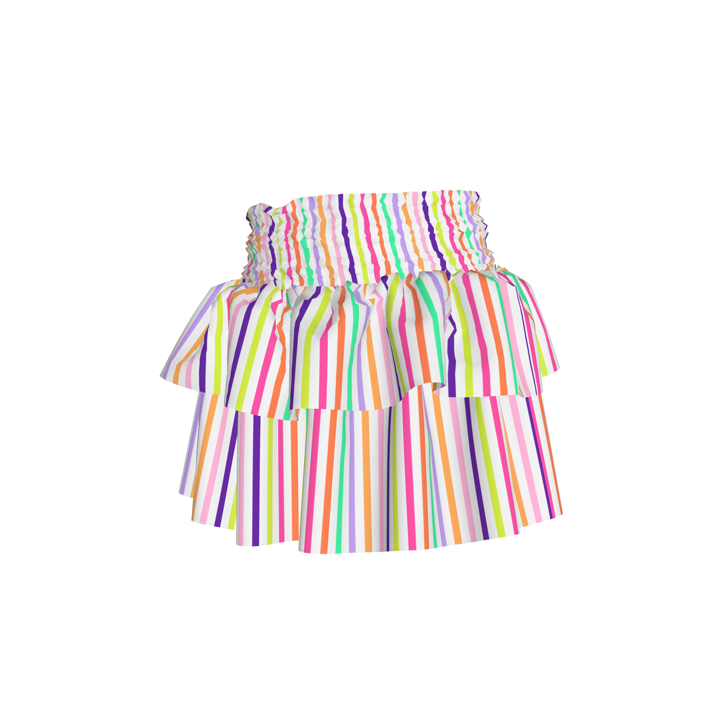 Cute Lines Ruffled Skirt