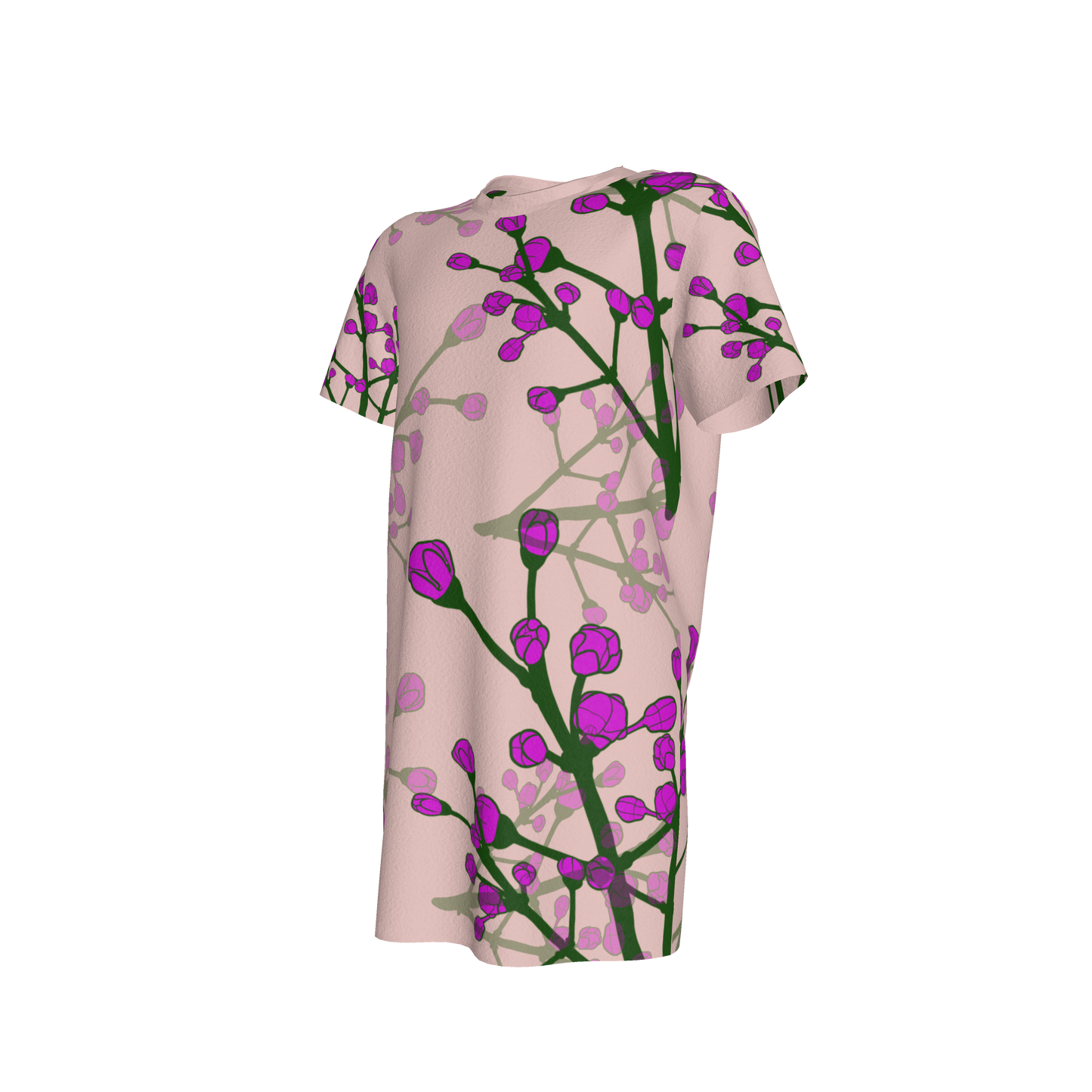 Floral Lilac T-shirt Dress