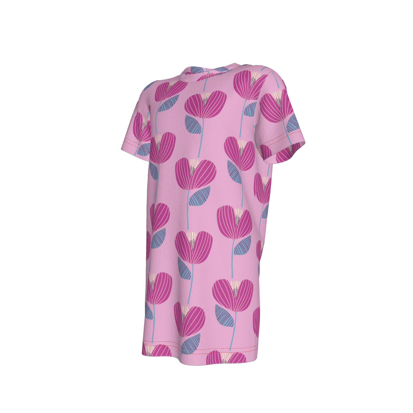 Pink Poppy T-Shirt Dress