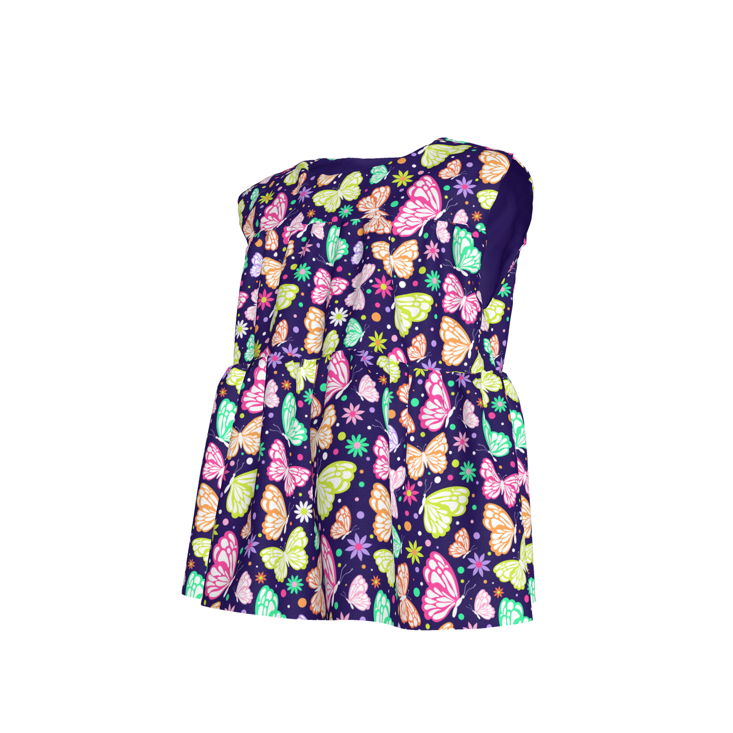 Butterflies Ruffled Top