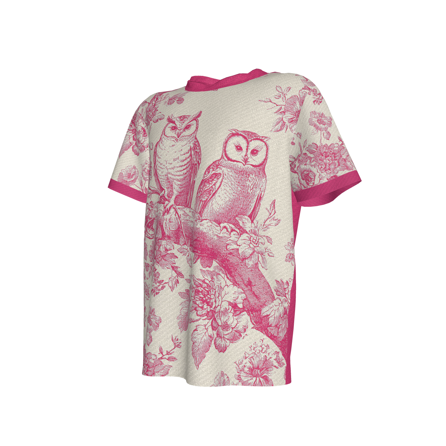 Vintage Owls Tee in Sweet Pink