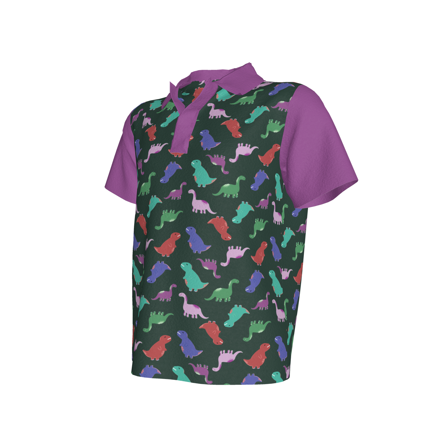 Purple Dino Party Polo