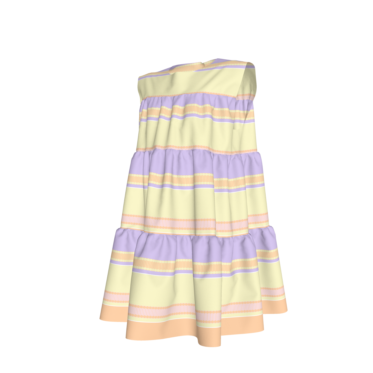 Kid's Ruffle Dress With Lining in Paquin Pastel