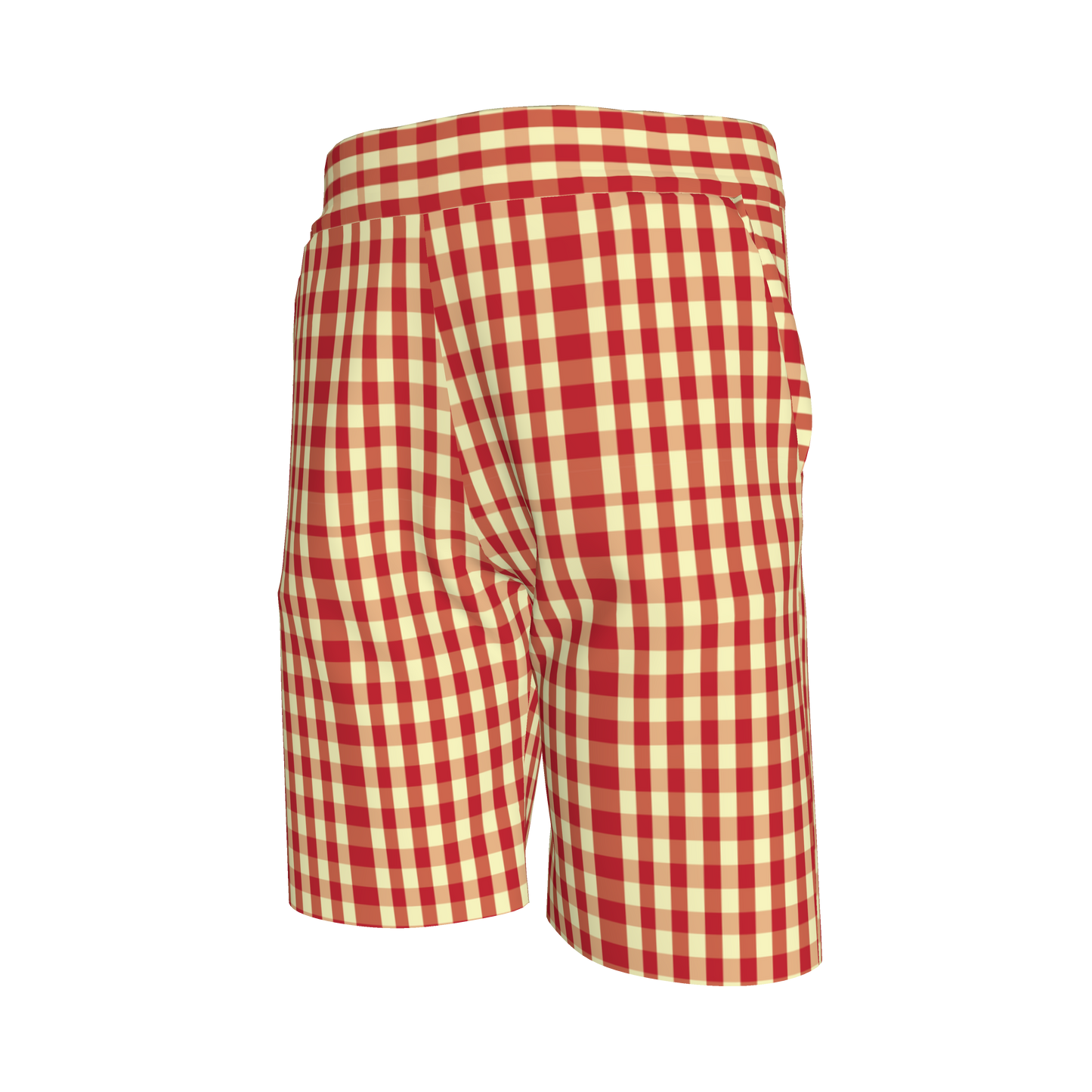 Red & Yellow Gingham Shorts