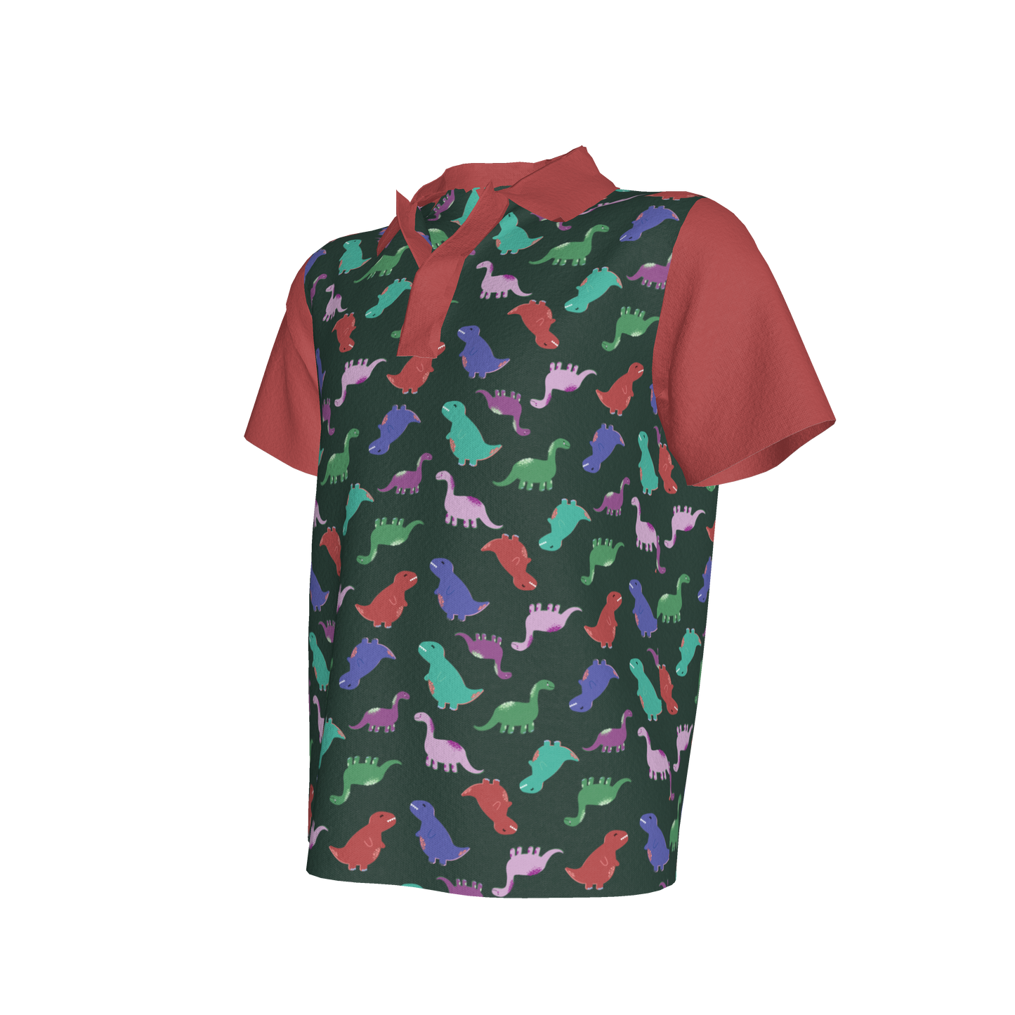 Red Dino Party Polo