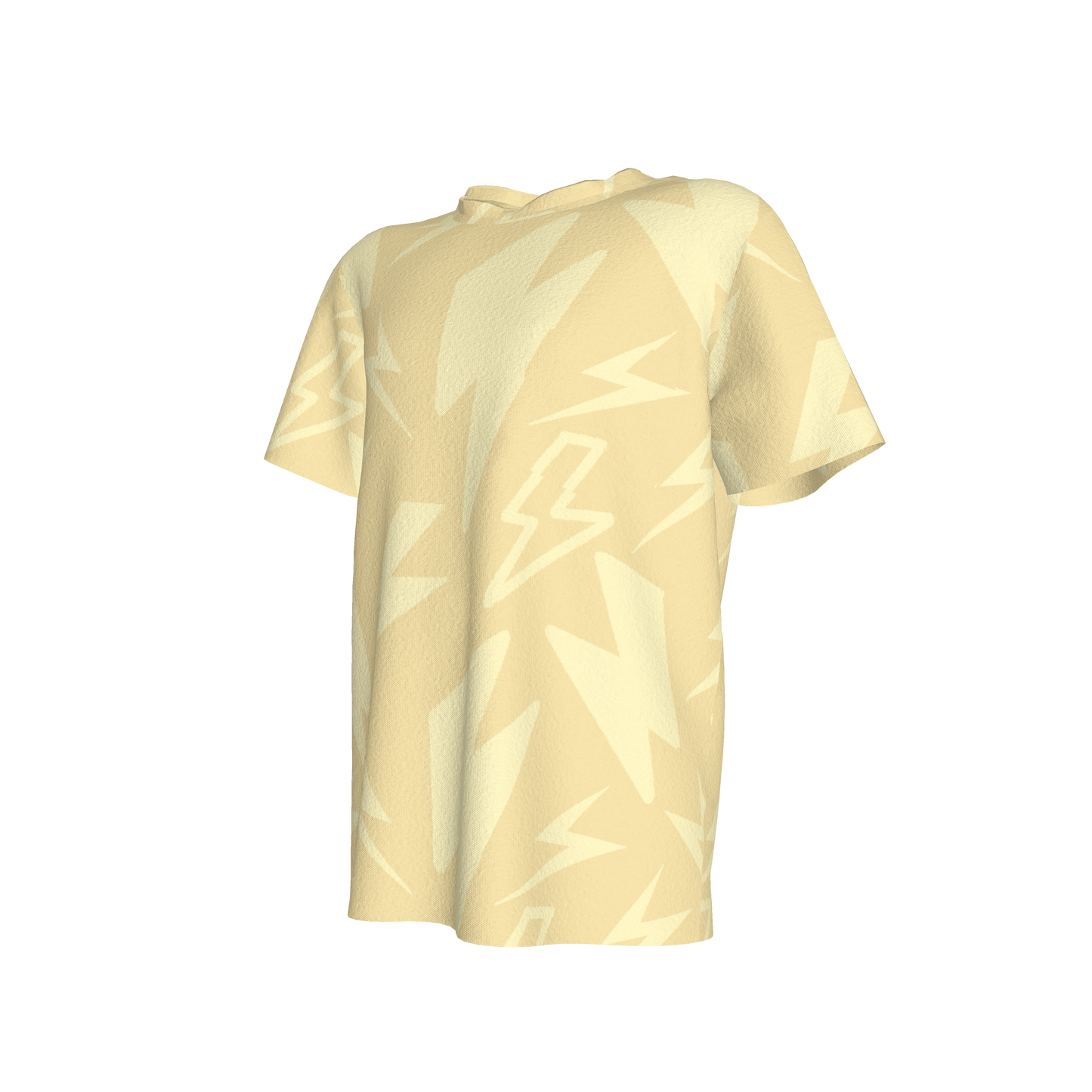Kid's Pocket T-Shirt in Light Beige Super Thunder in Cotton Spandex Lightweight Jersey