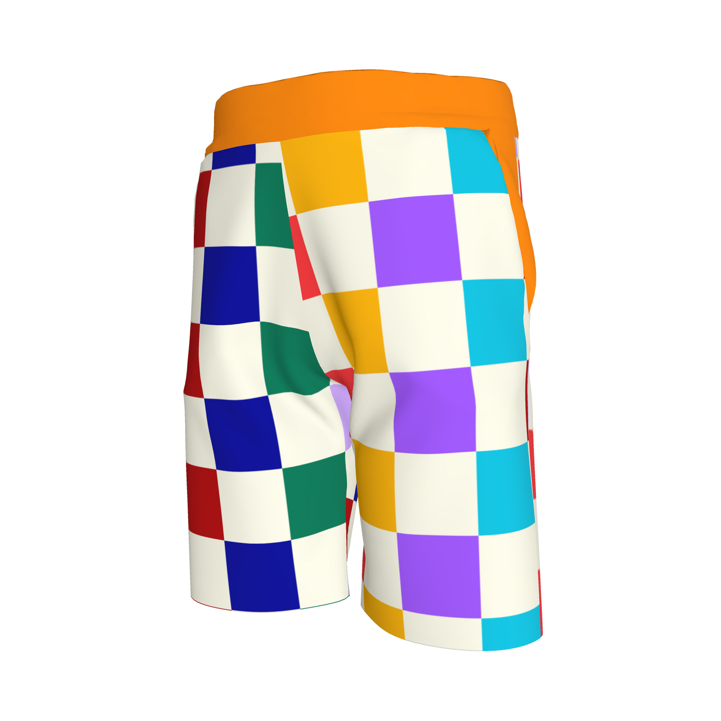 Large Colorblock Knit Shorts