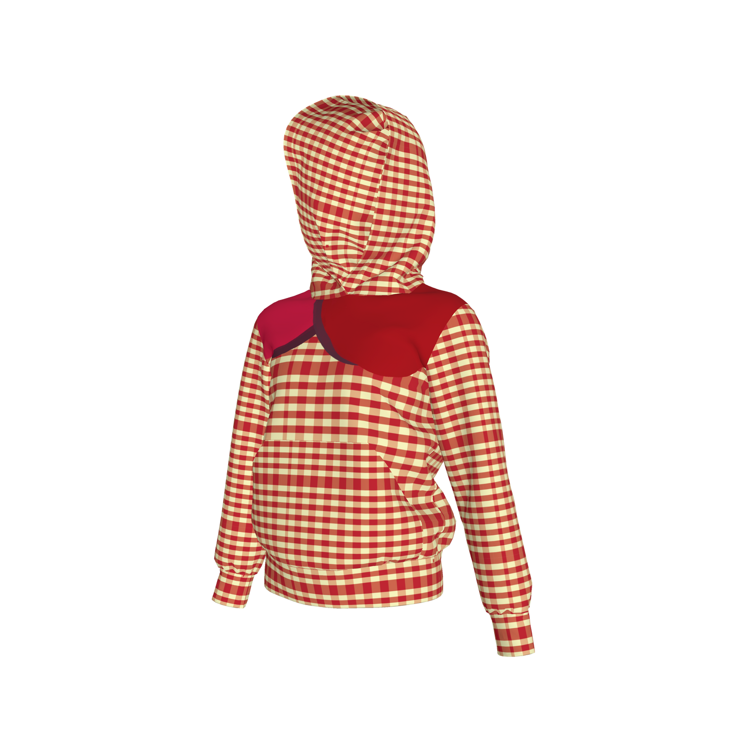 Yellow & Red Gingham Hoodie
