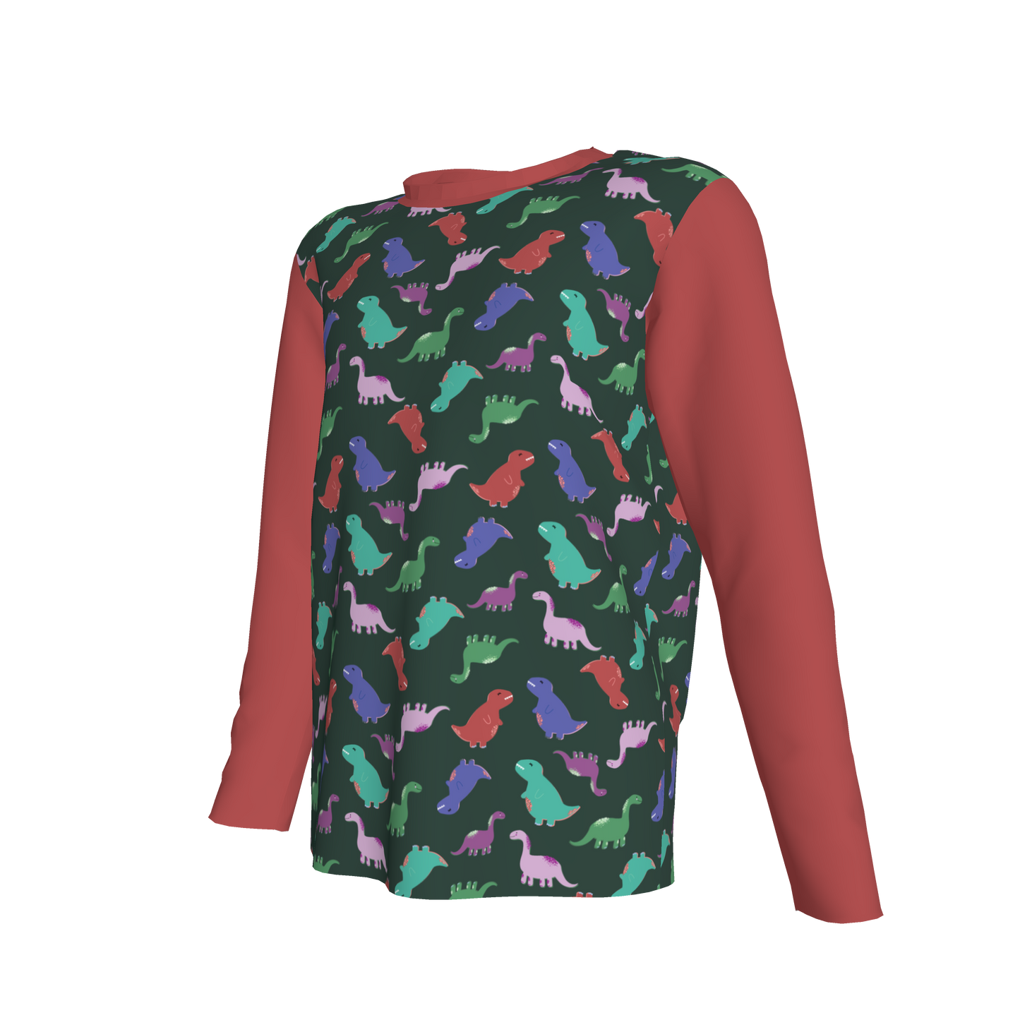 Red Dino Party Long Sleeve T-Shirt
