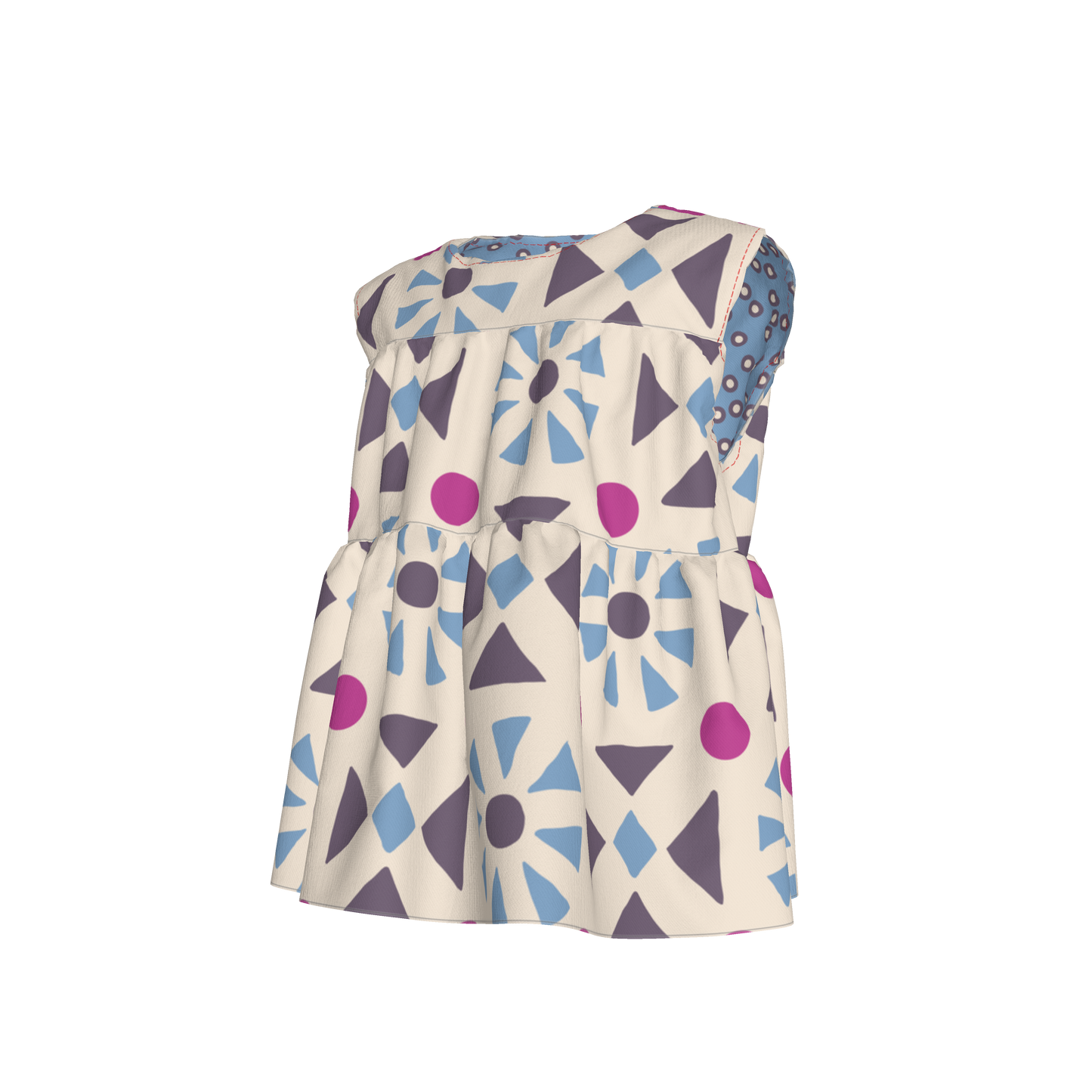 Periwinkle Sleeveless Ruffle Top