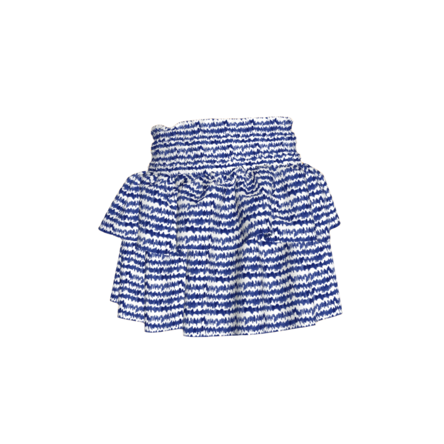 Kid's Smocked Ruffle Skirt in Cobalt Sound