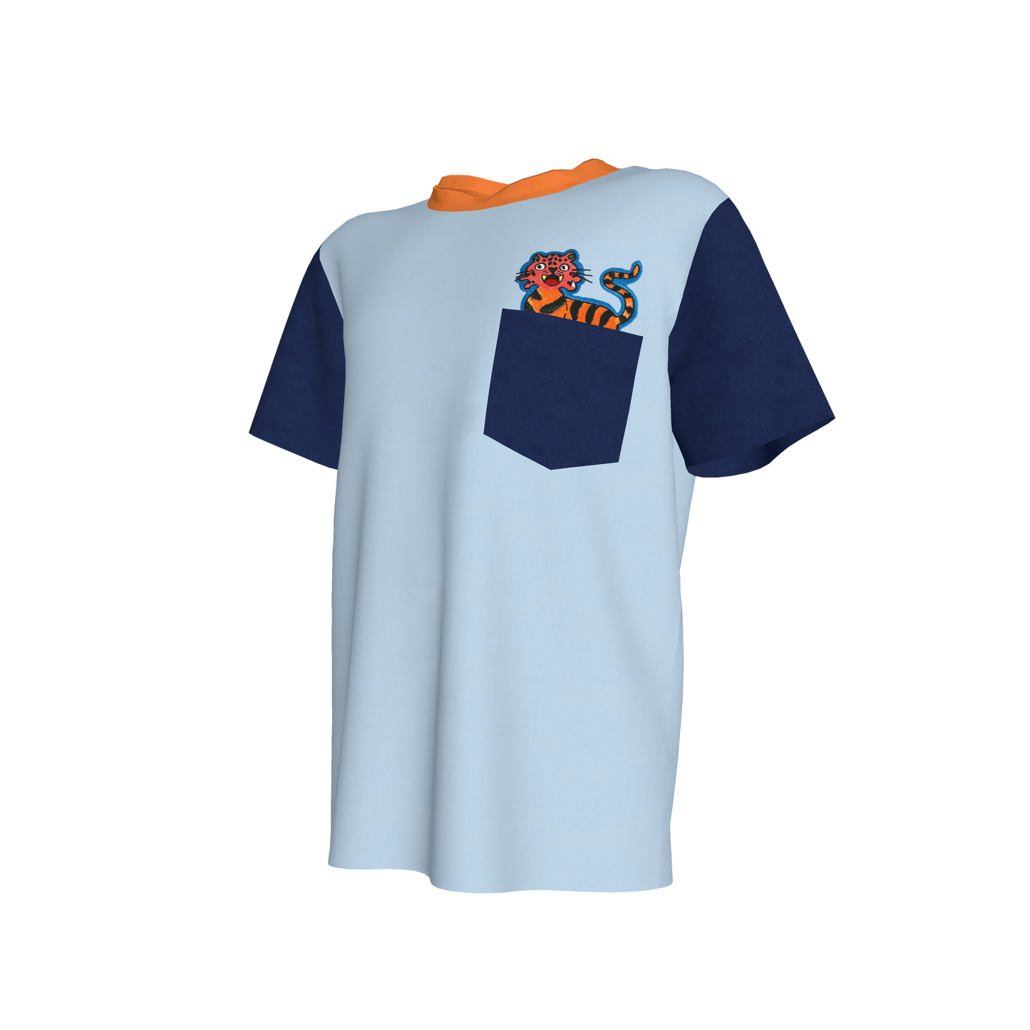 Tiger Pocket Pal Tee in Ocean Sunset