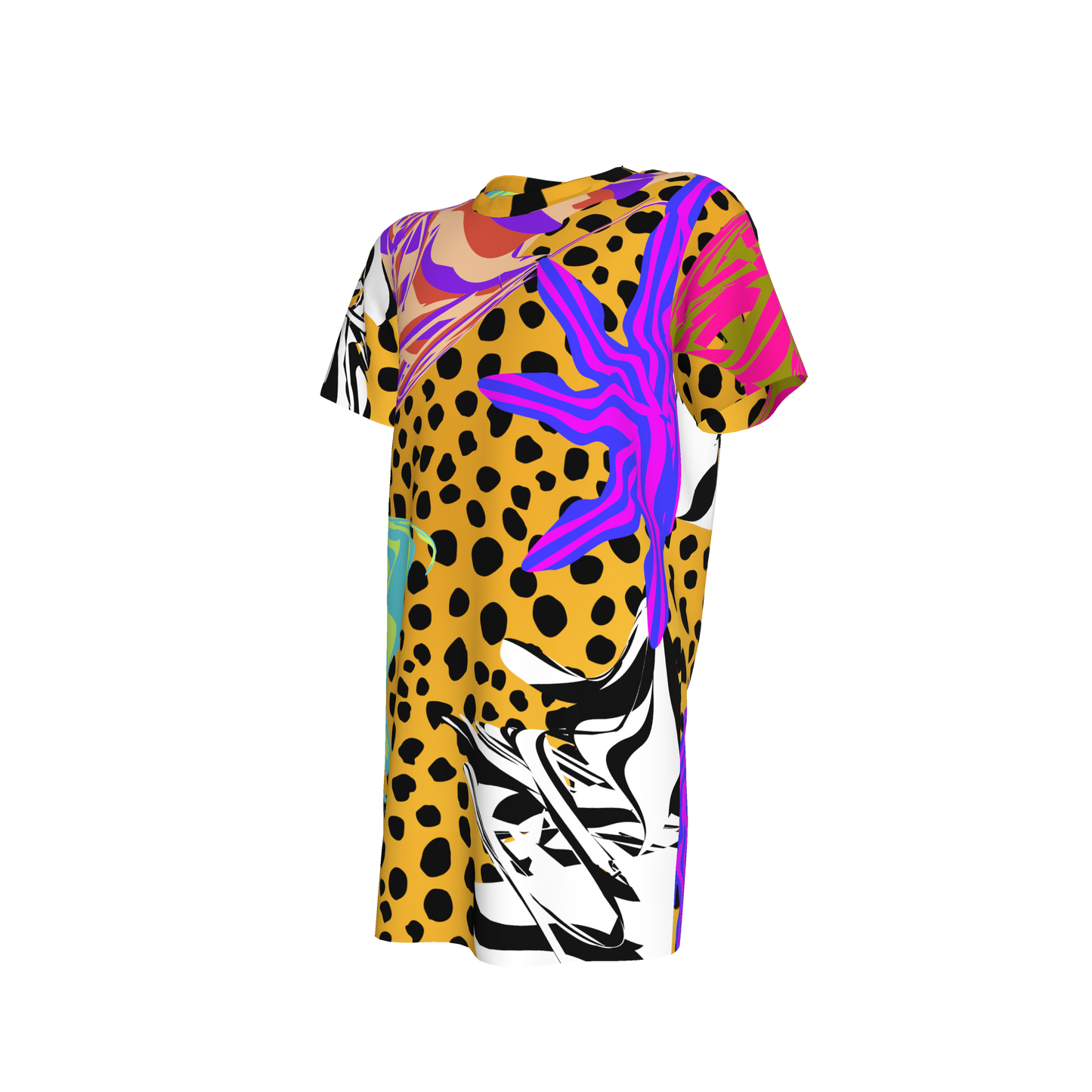 BruceGlen Cheetah Scramble Kid's T-Shirt Dress