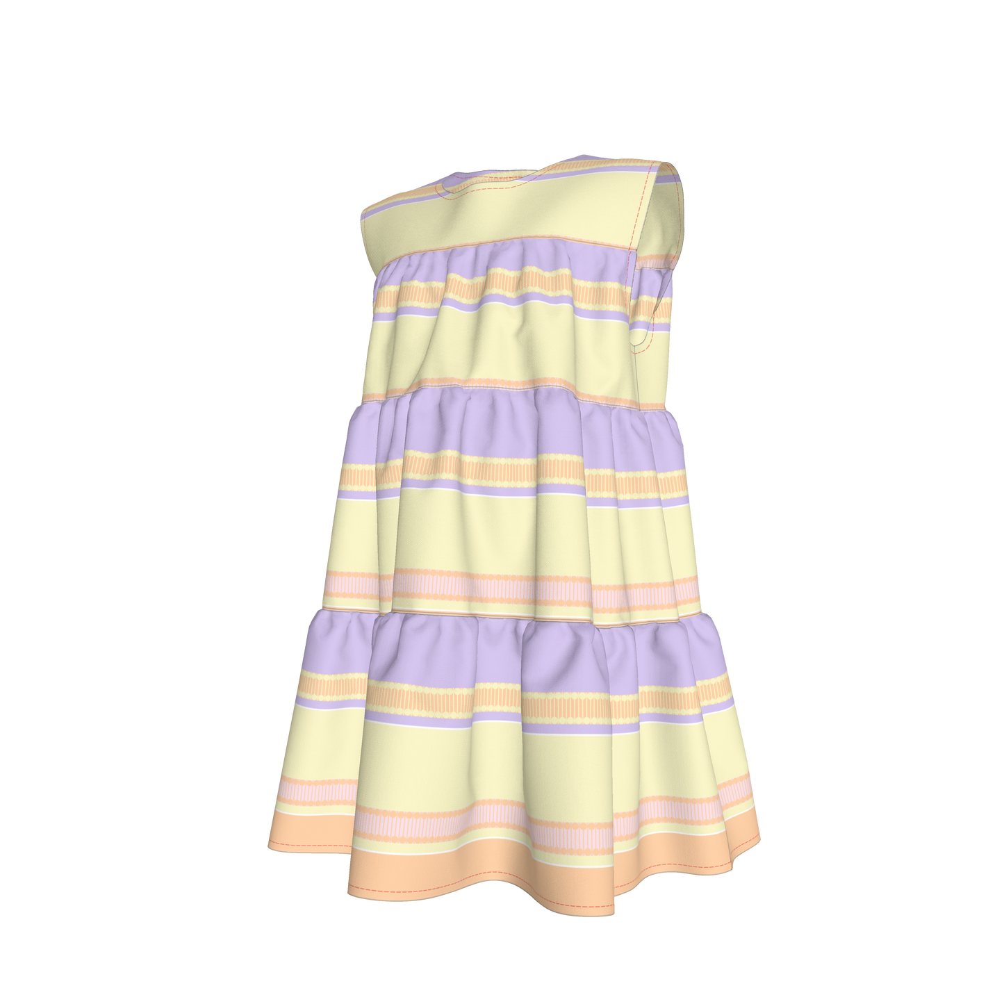 Kid's Ruffle Dress in Paquin Pastel