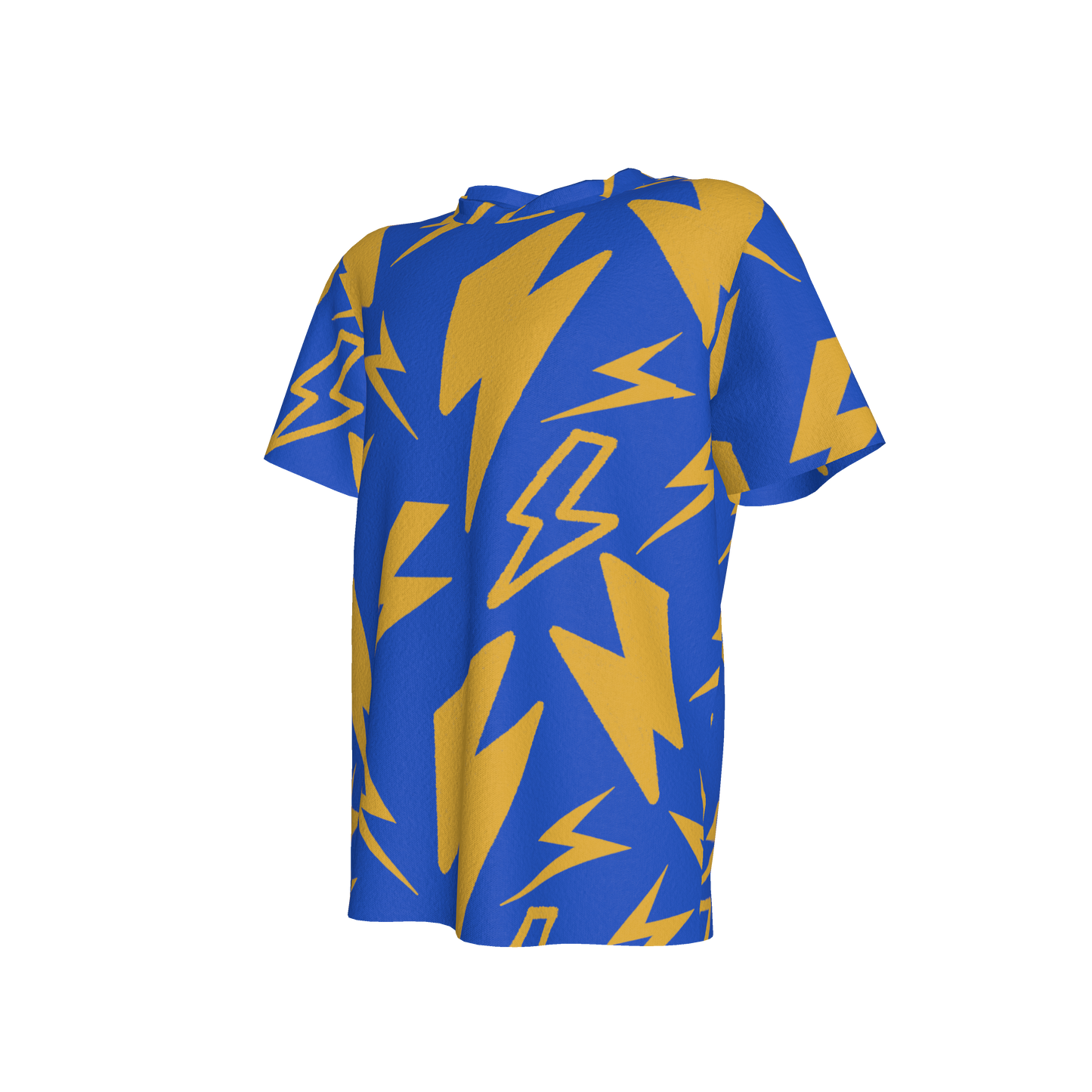 Kid's Pocket T-Shirt in Super Thunder Blue in Cotton Spandex Lightweight Jersey