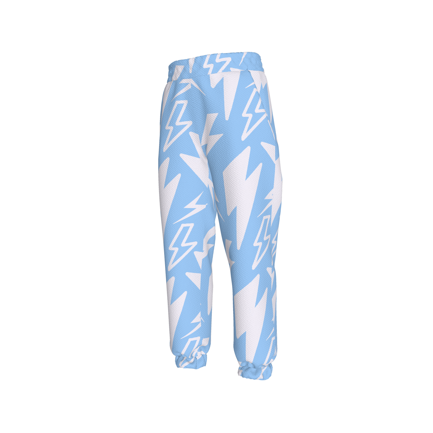 Kid's Sweatpants in Light Blue Super Thunder in Organic Cotton Spandex French Terry