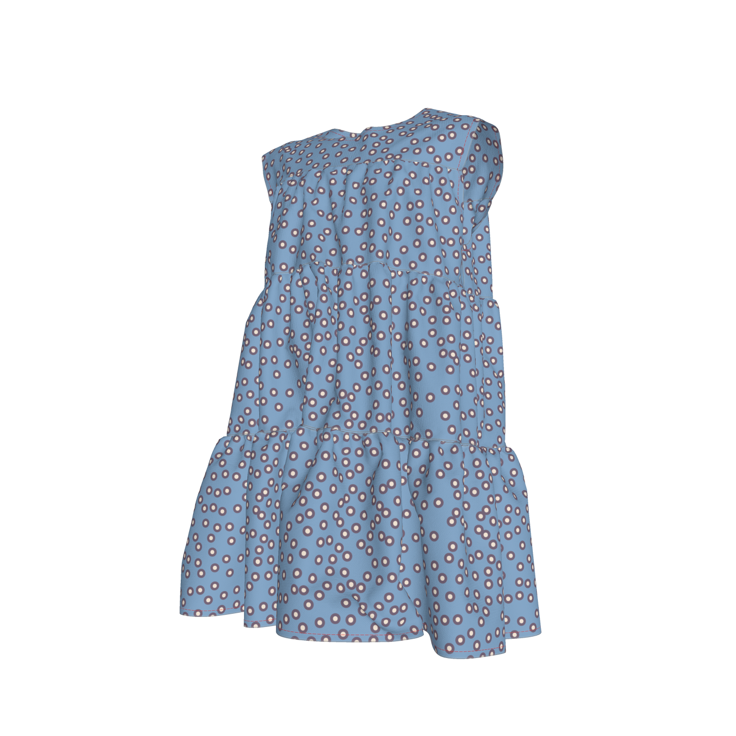Periwinkle Ruffle Dress with Lining