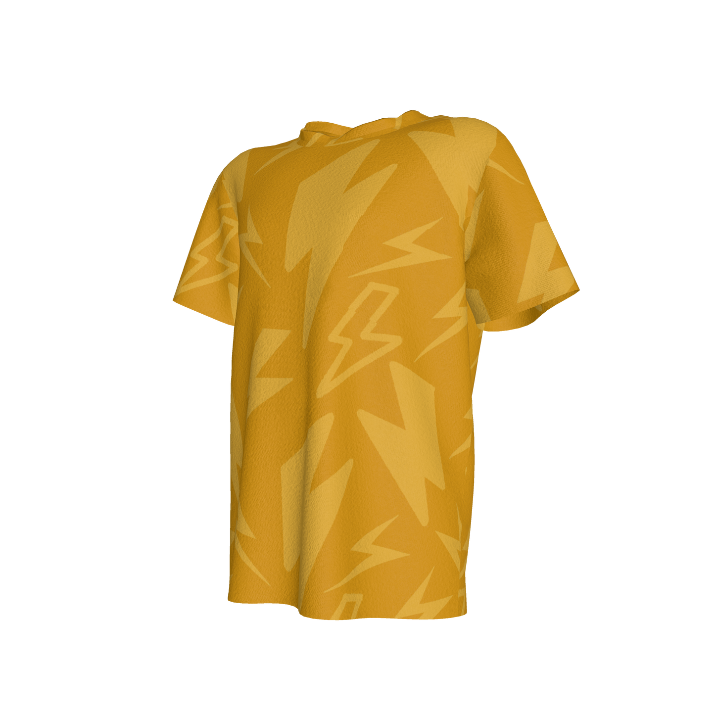 Kid's Pocket T-Shirt in Yellow Super Thunder in Cotton Spandex Lightweight Jersey