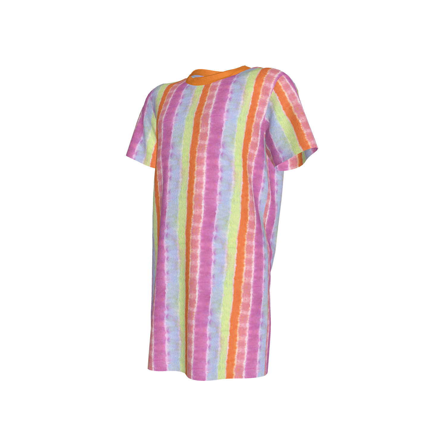 Rainbow Tie-Dye Ombre T-shirt Dress