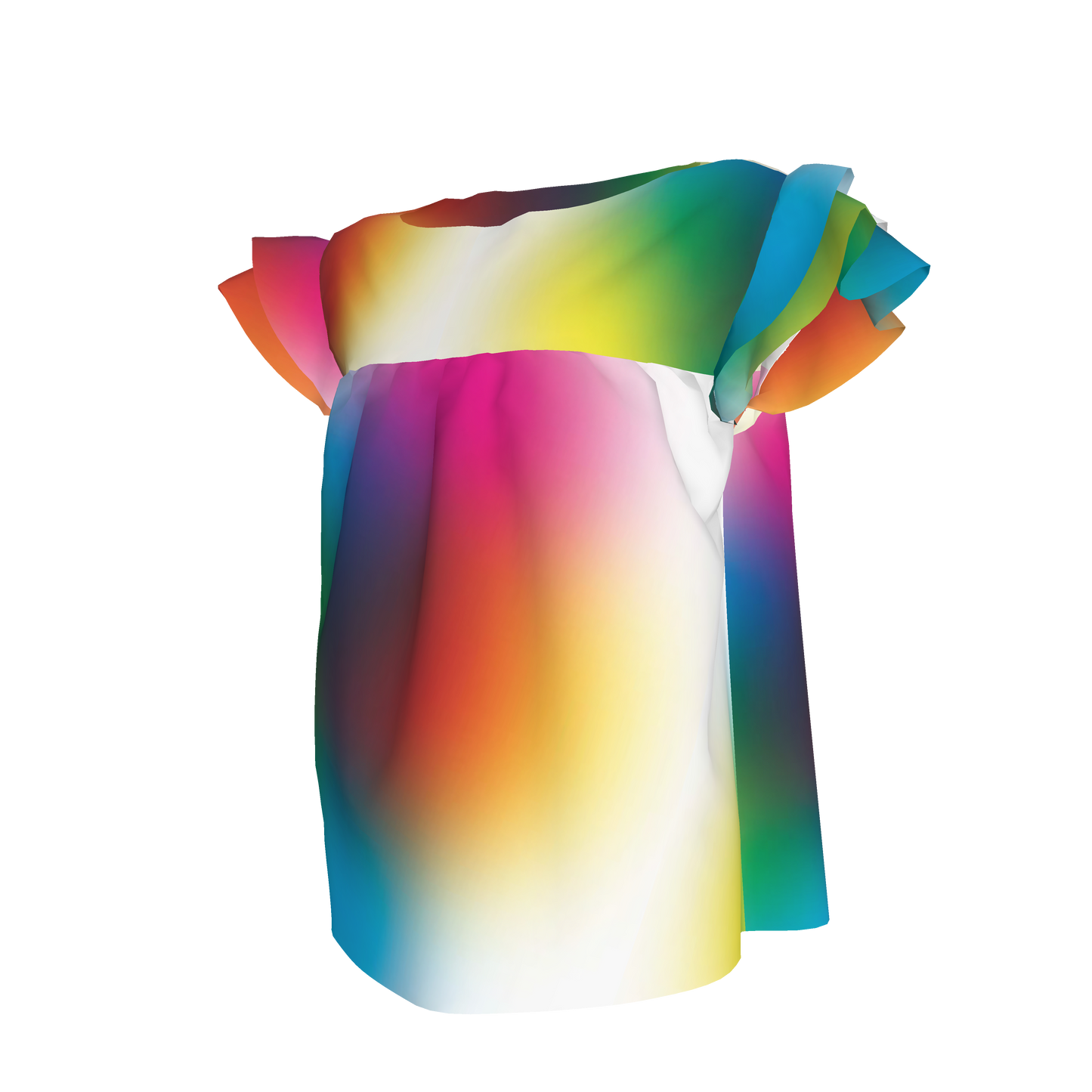 BruceGlen Color Code Kid's Ruffle Sleeve Top