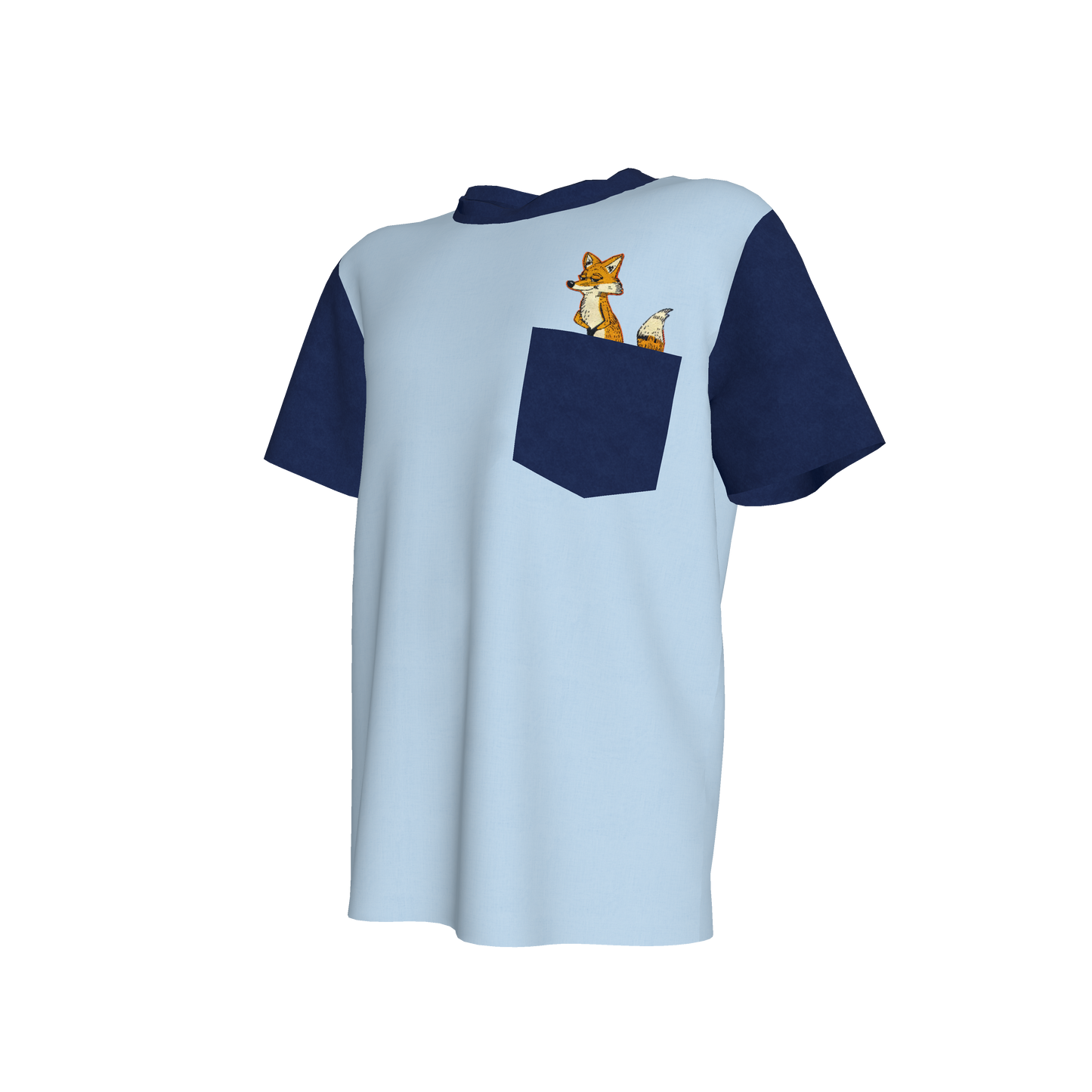 Fox Pocket Pal Tee in Navy Contrast