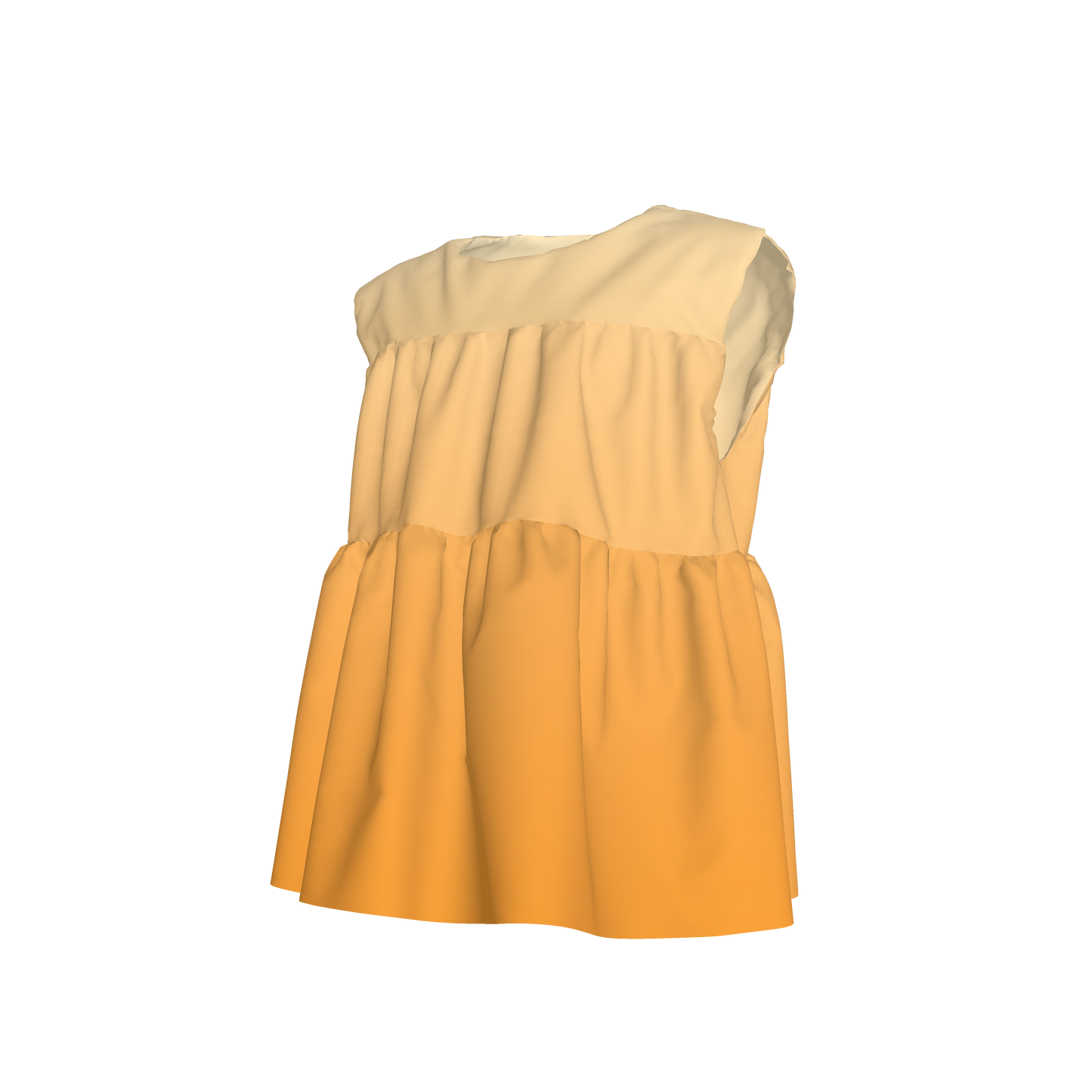 Orange Ombre Ruffle Top