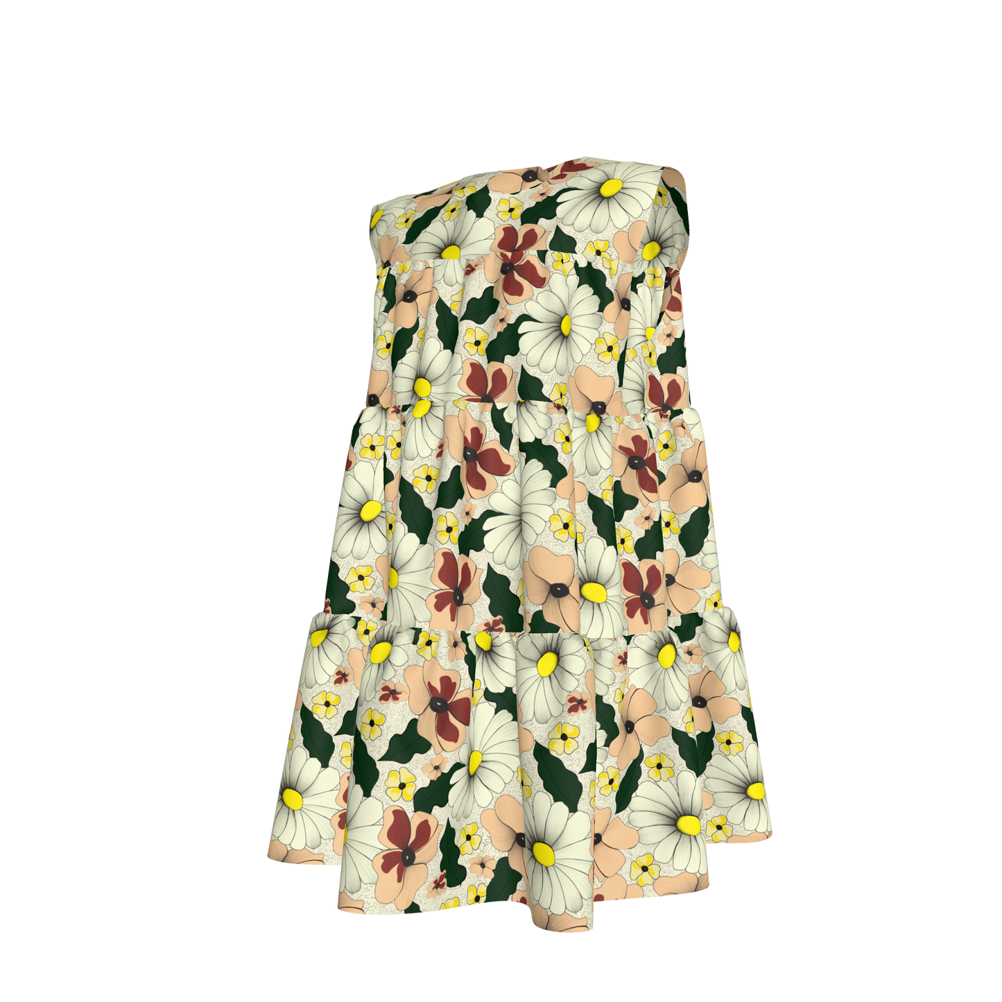 Kid's Ruffle Dress With Lining in Ma Jong Floral
