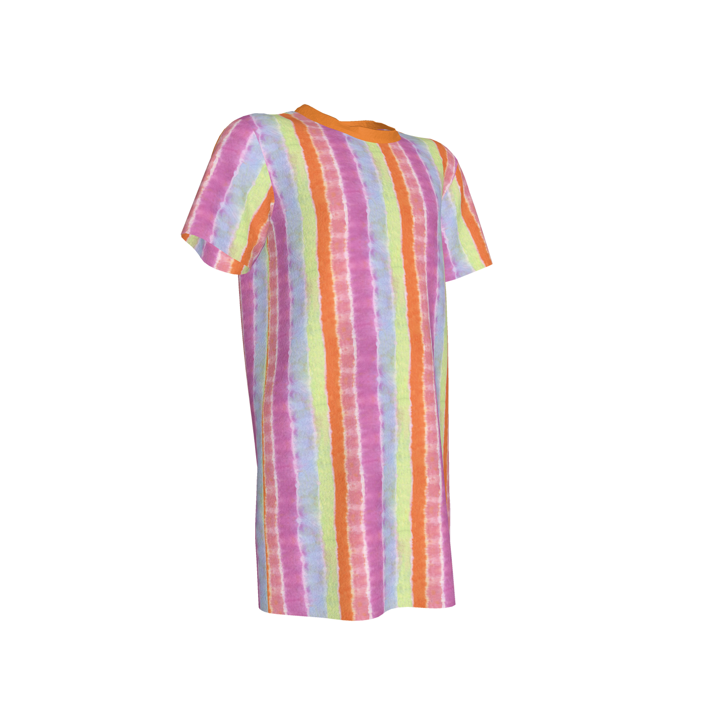 Rainbow Tie-Dye Ombre T-shirt Dress