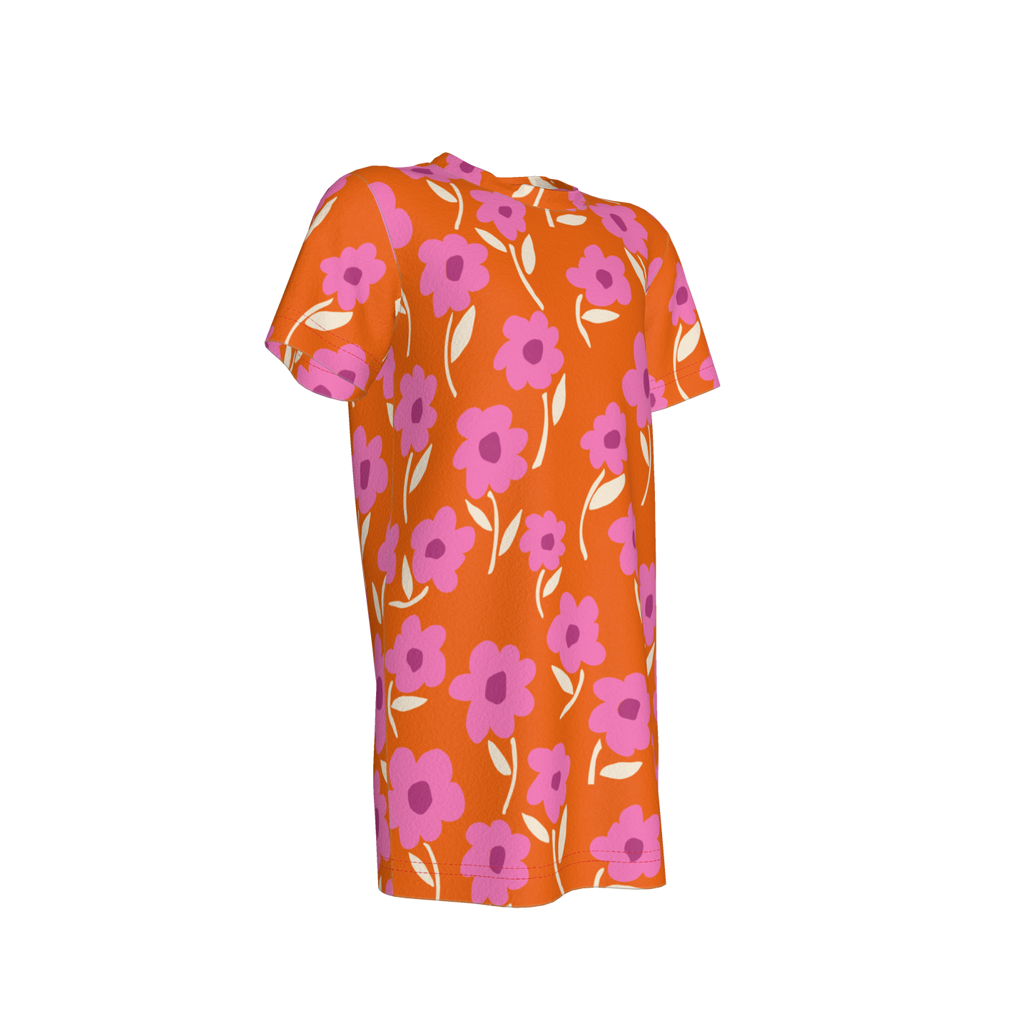 Orange T-shirt Dress