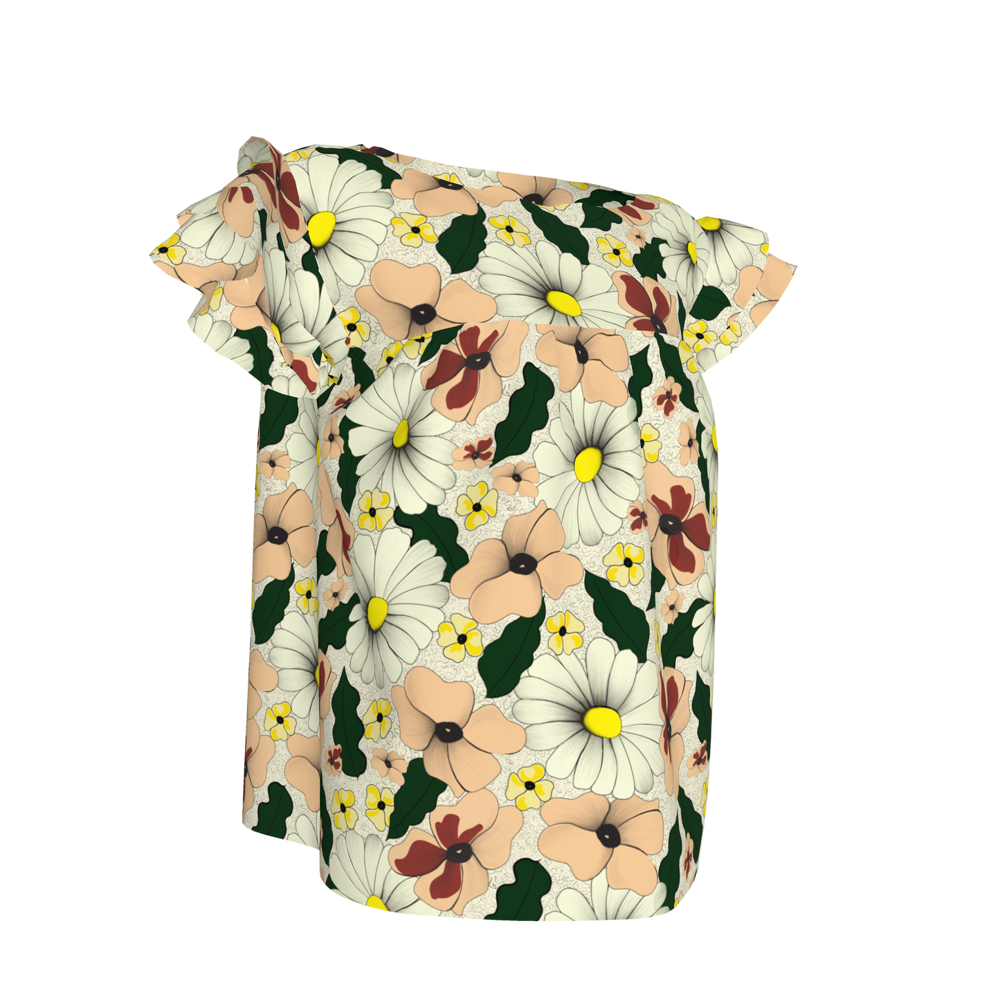 Kid's Ruffled Sleeve Top in Ma Jong Floral