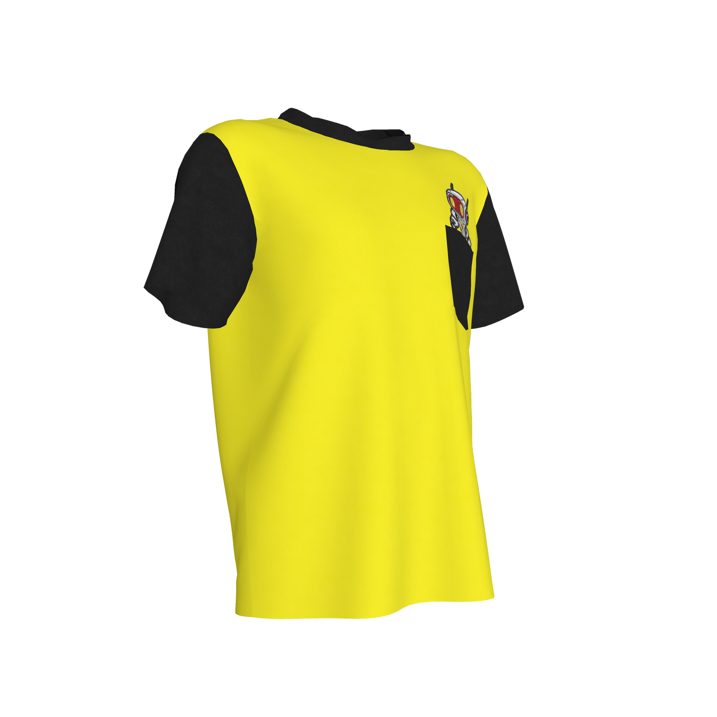 Robot Pocket Pal Tee in Lemon
