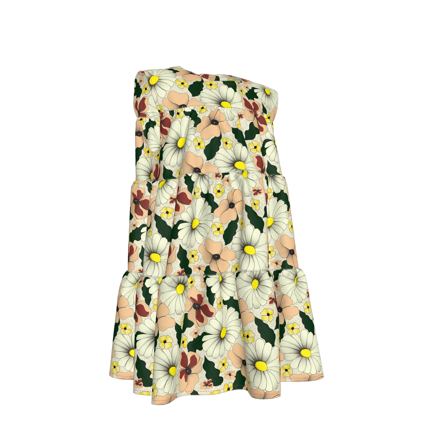 Kid's Ruffle Dress in Ma Jong Floral